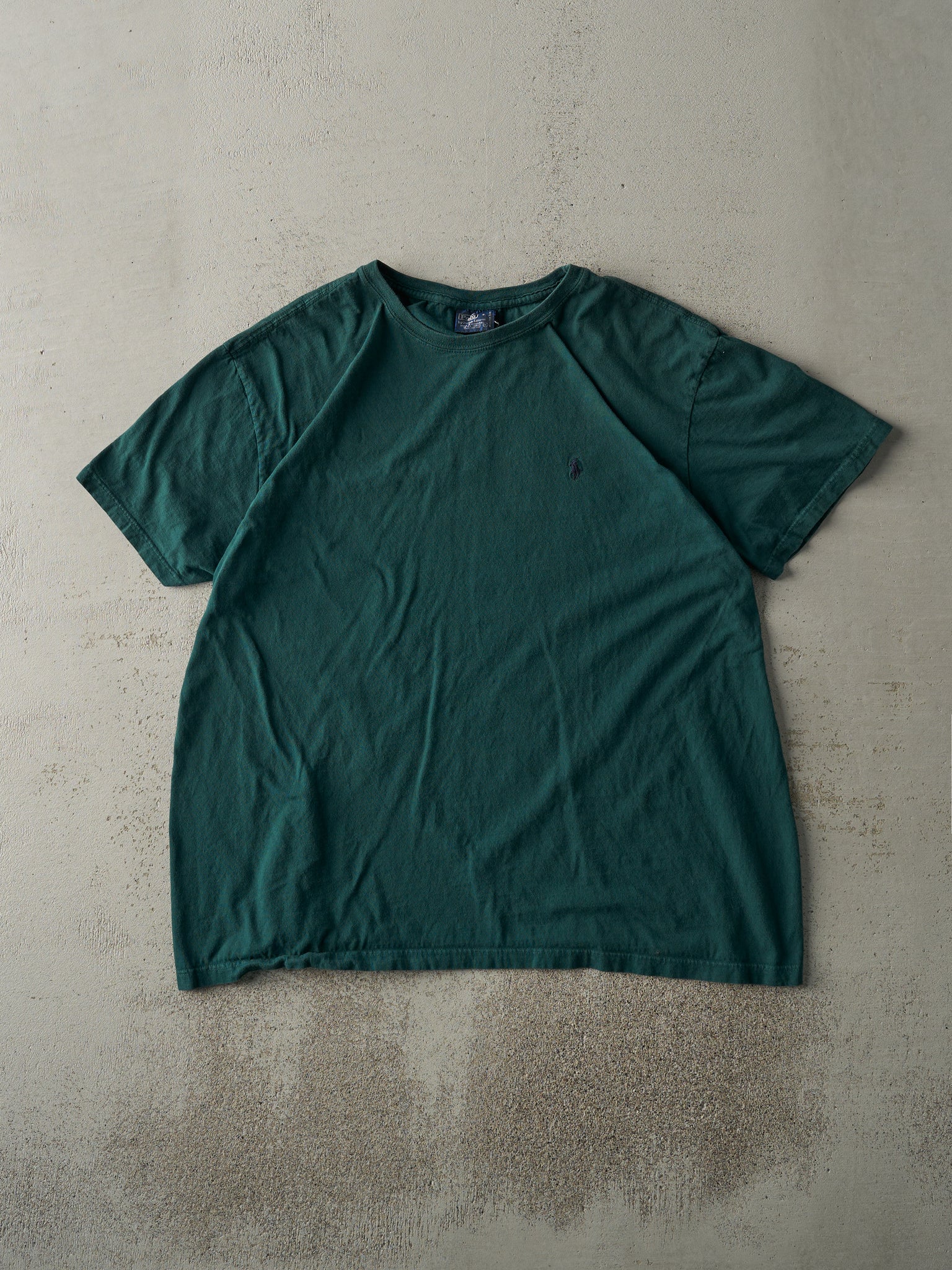 Vintage 90s Forest Green Embroidered Polo Tee (L)
