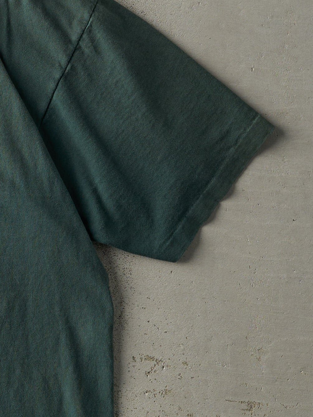 Vintage 90s Forest Green Blank Single Stitch Tee (M)
