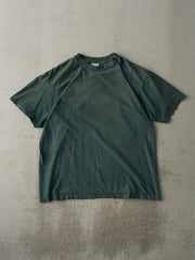 Vintage 90s Forest Green Blank Single Stitch Tee (M)