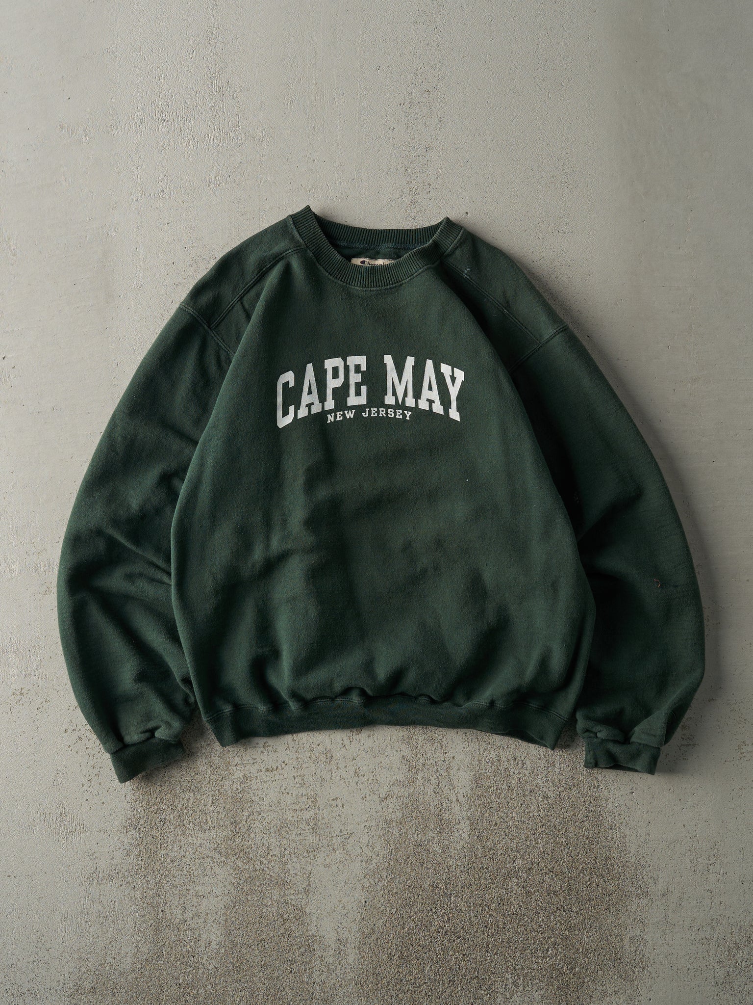 Vintage 90s Forest Green Cape May New Jersey Crewneck (M)