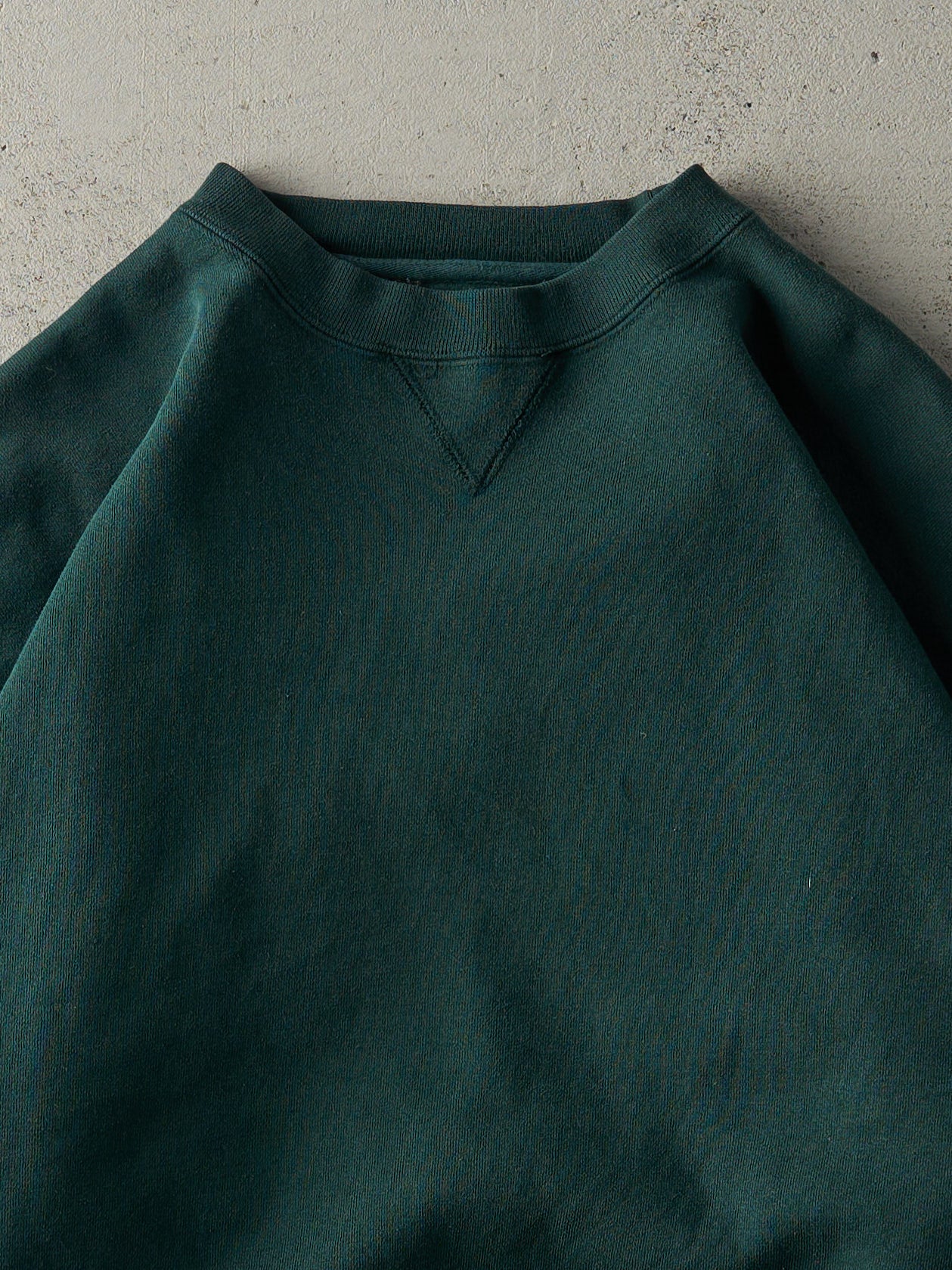 Vintage 90s Forest Green Blank Boxy Crewneck (XL)
