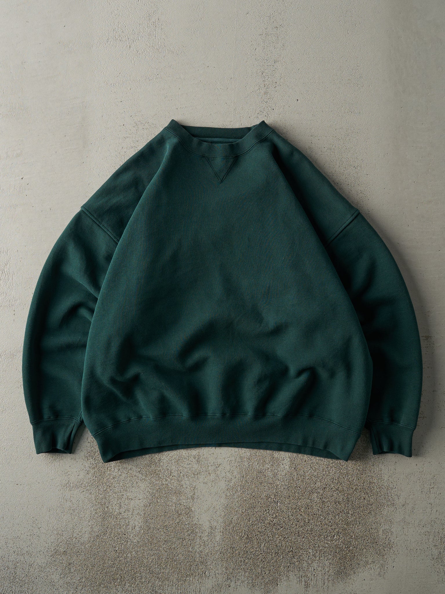 Vintage 90s Forest Green Blank Boxy Crewneck (XL)