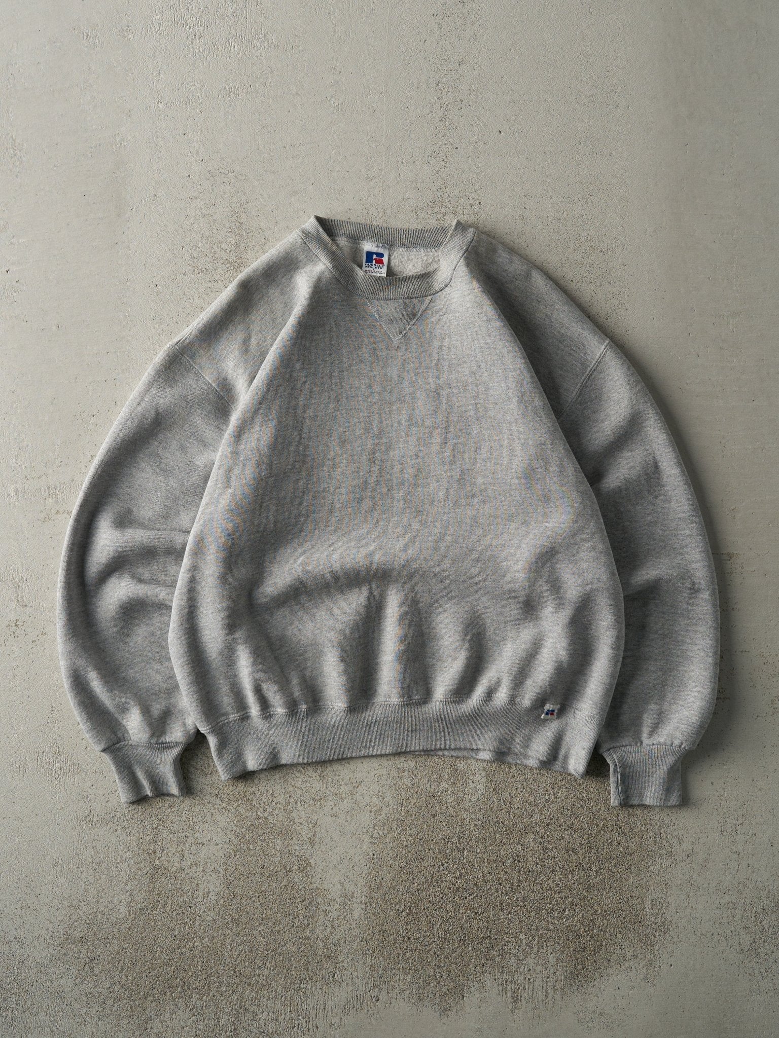 Vintage 90s Grey Blank Russell Athletic Crewneck (L)