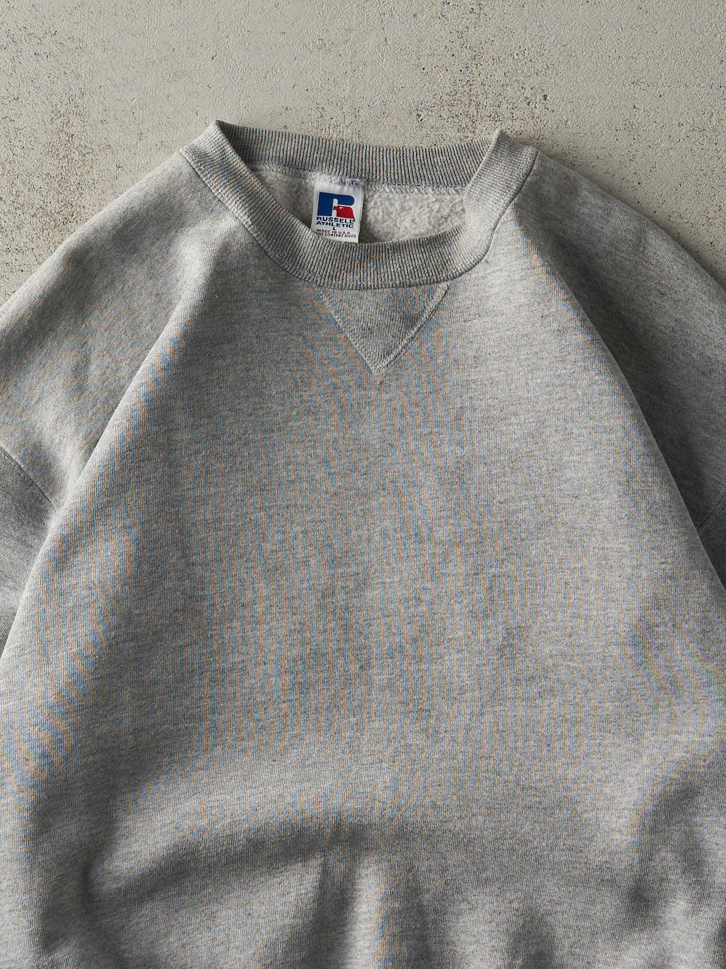 Vintage 90s Grey Blank Russell Athletic Crewneck (L)