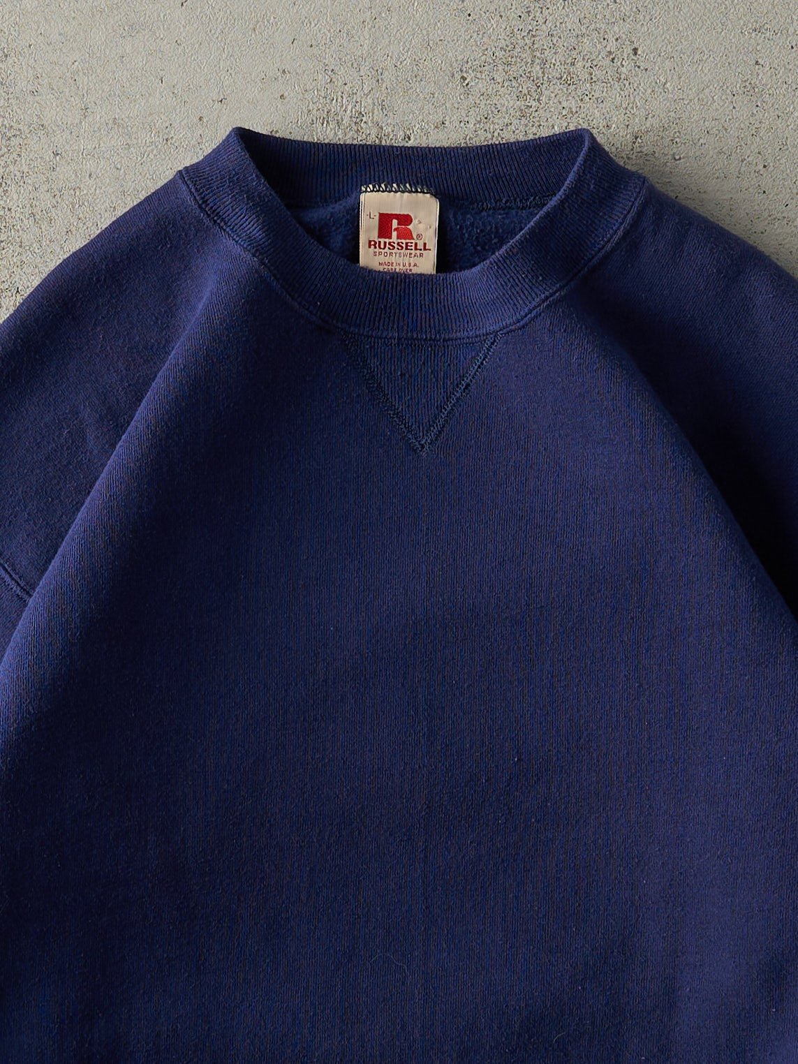 Vintage 70s Navy Blue Russell Sportswear Crewneck (M)