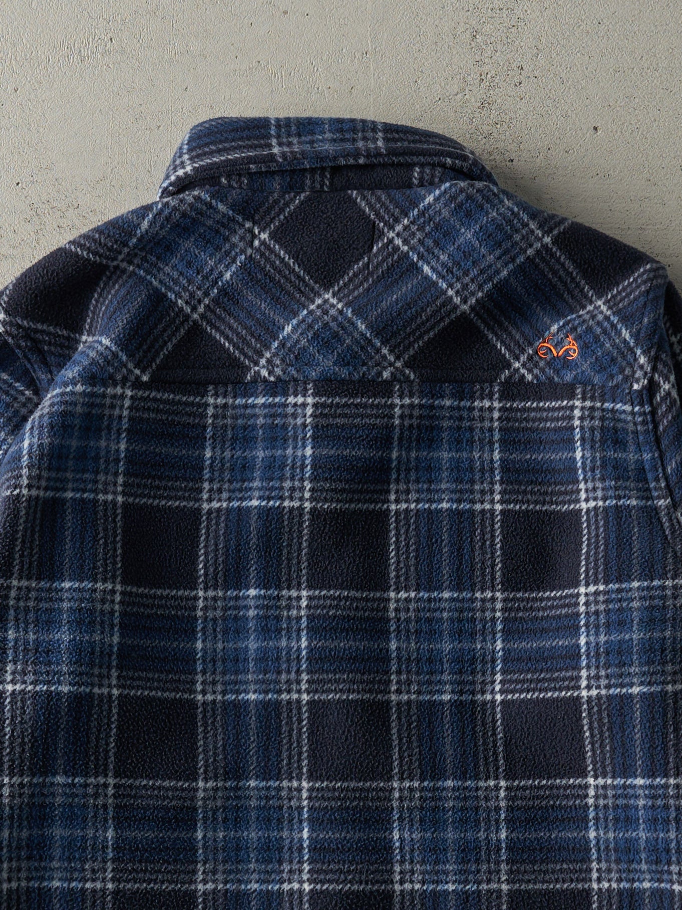 Vintage Y2K Blue Realtree Fleece Flannel Button Up (M)