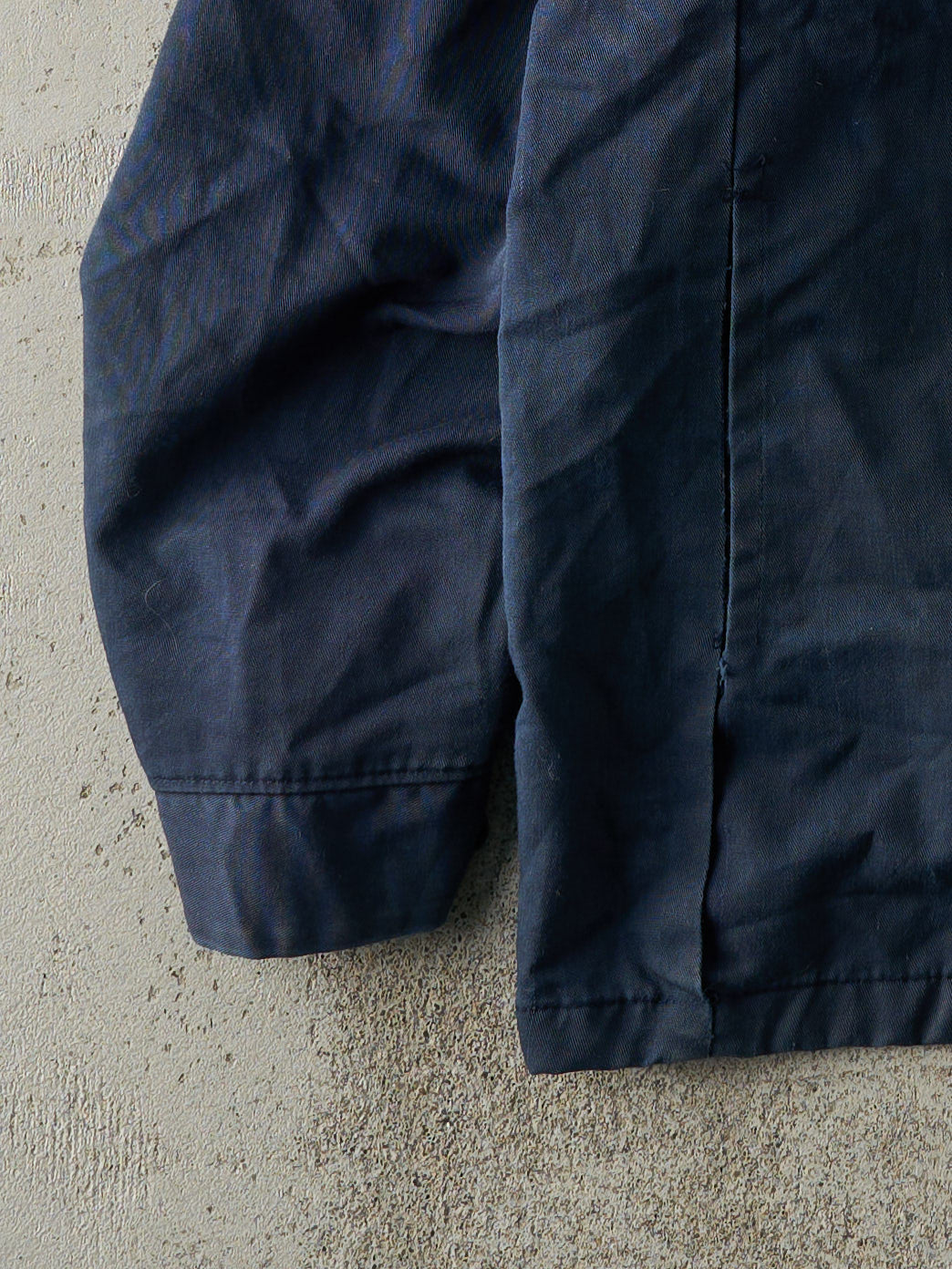 Vintage 80s Navy Blue Blank Work Jacket (M)