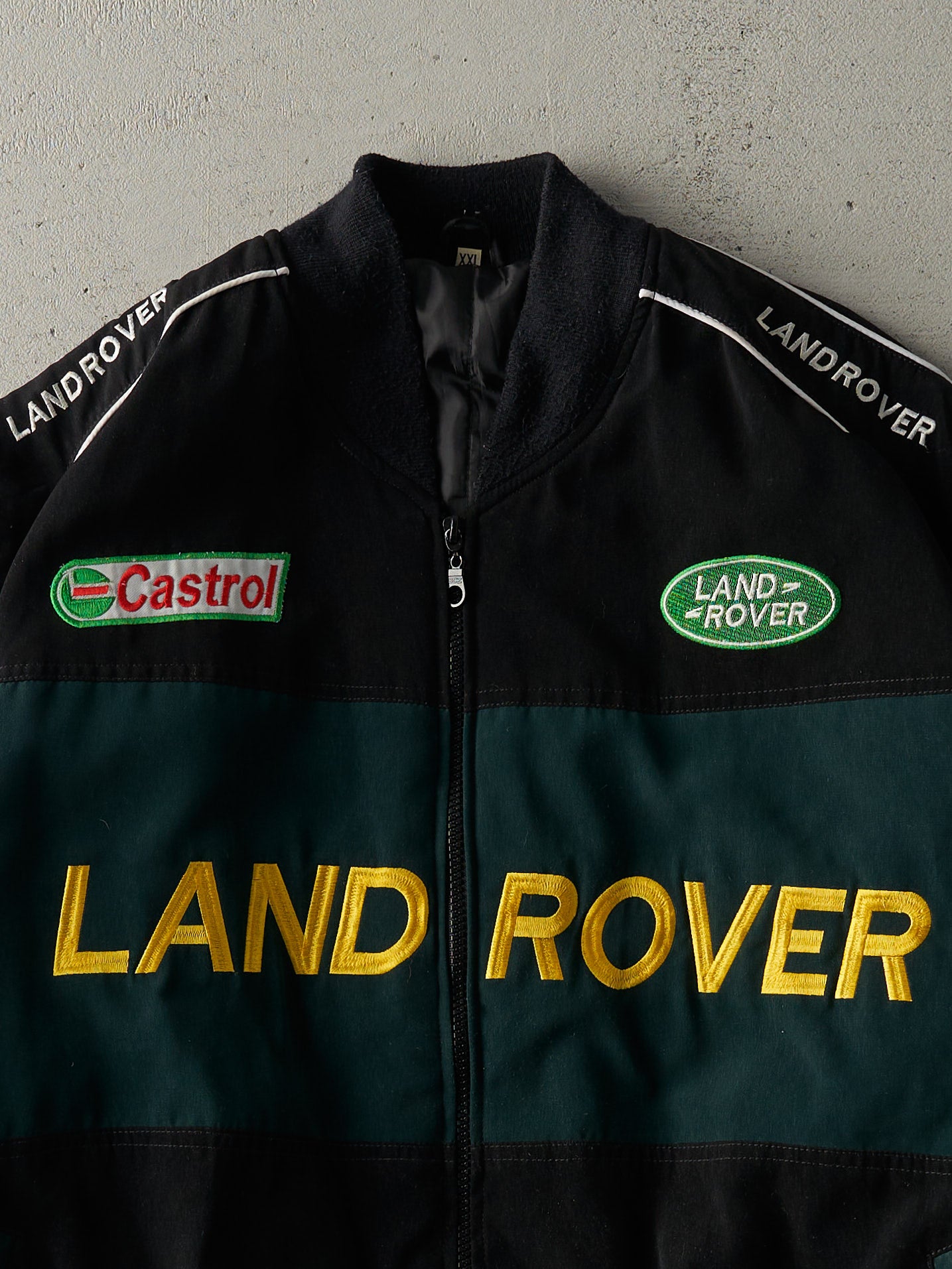 Vintage 80s Green & Black Land Rover Racing Jacket (XL