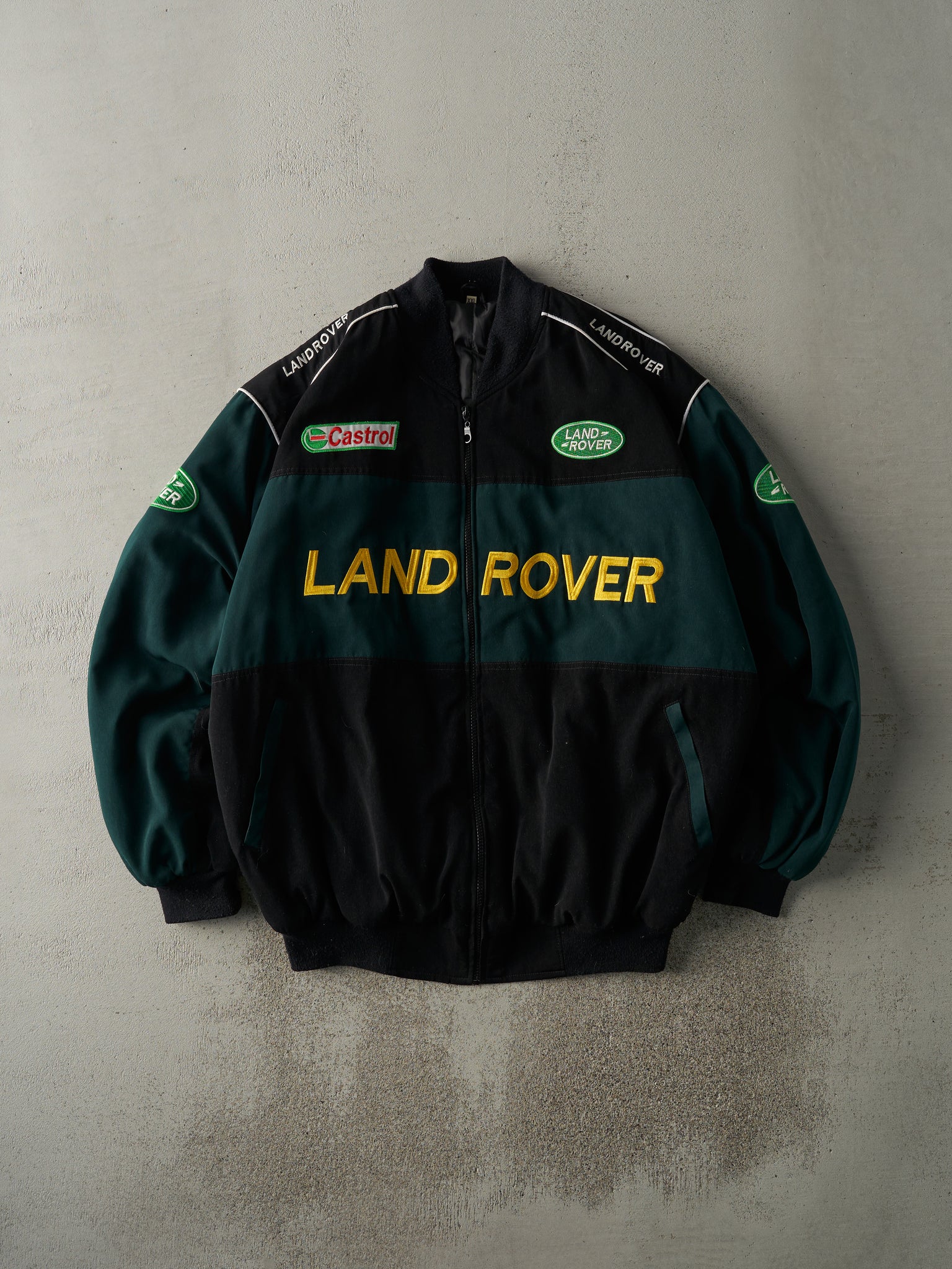 Vintage 80s Green & Black Land Rover Racing Jacket (XL)