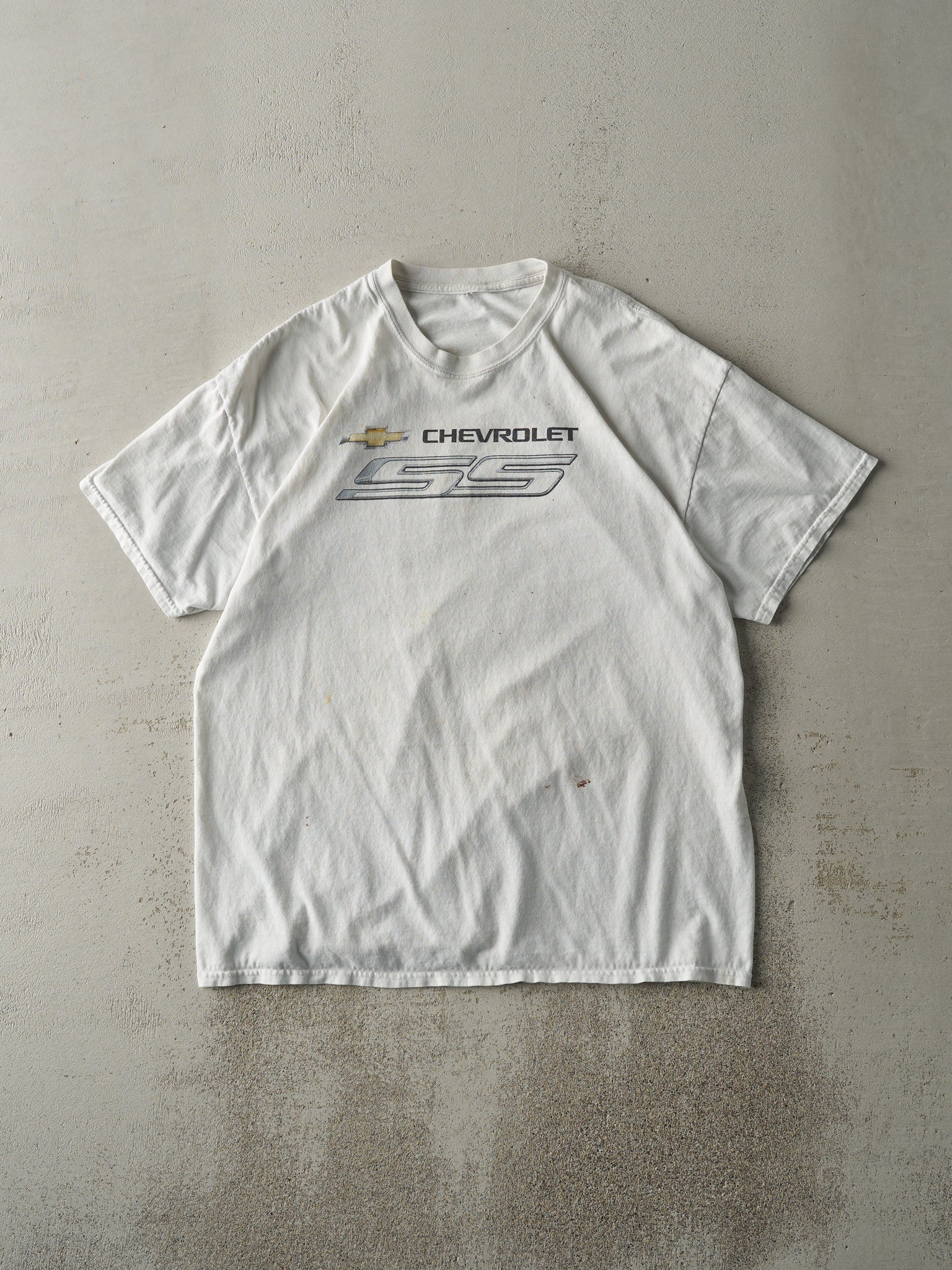 Vintage Y2K White Chevrolet SS Tee (M/L)