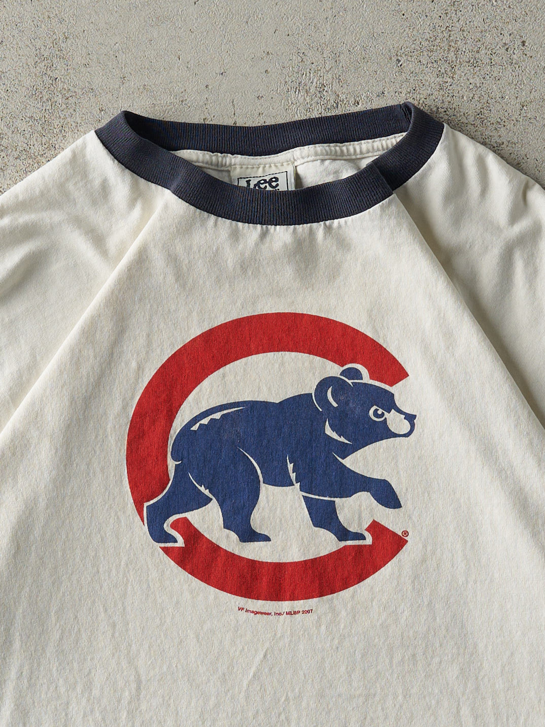 Vintage 07' White Chicago Cubs Ringer Tee (M)