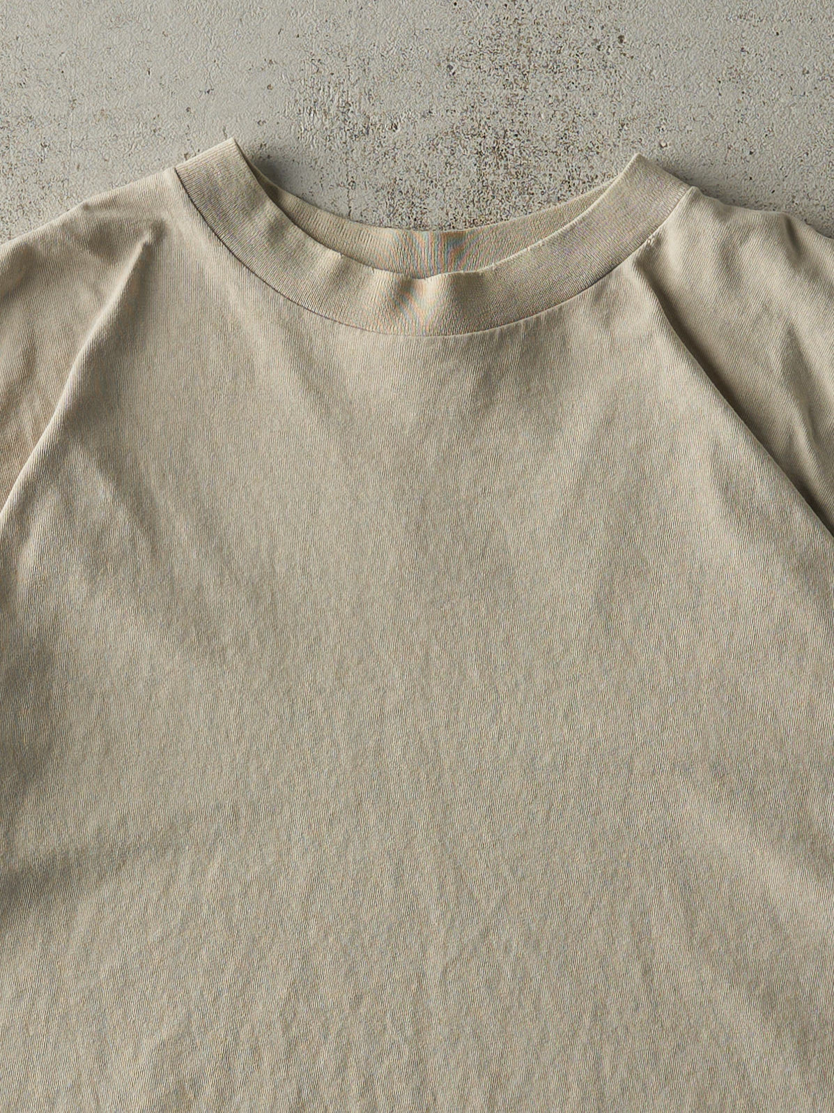 Vintage 90s Beige Blank Single Stitch Tee (L)