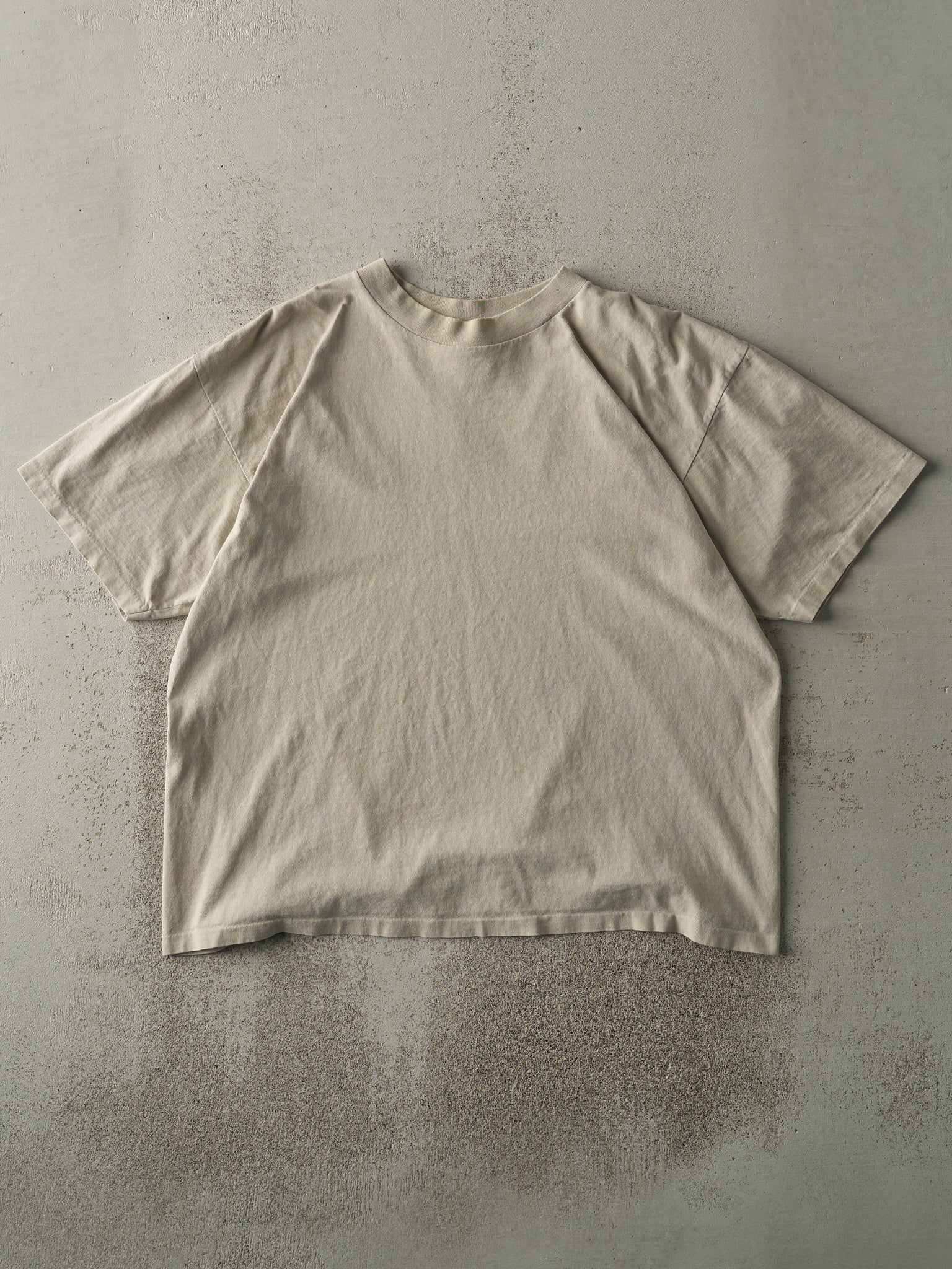 Vintage 90s Beige Blank Single Stitch Tee (L)