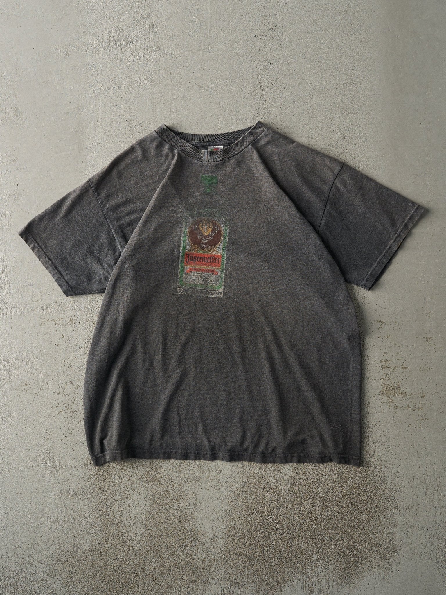 Vintage 90s Faded Grey Jagermeister Tee (M/L)