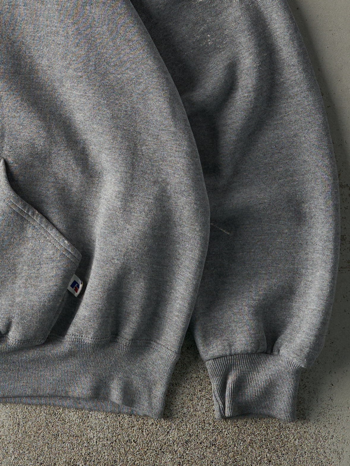 Vintage 90s Grey Russell Athletic Blank Hoodie (L)