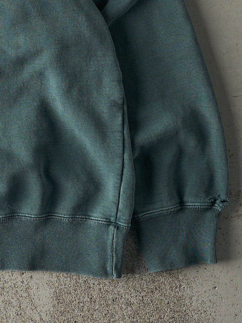 Vintage 90s Washed Green Blank Crewneck (L)