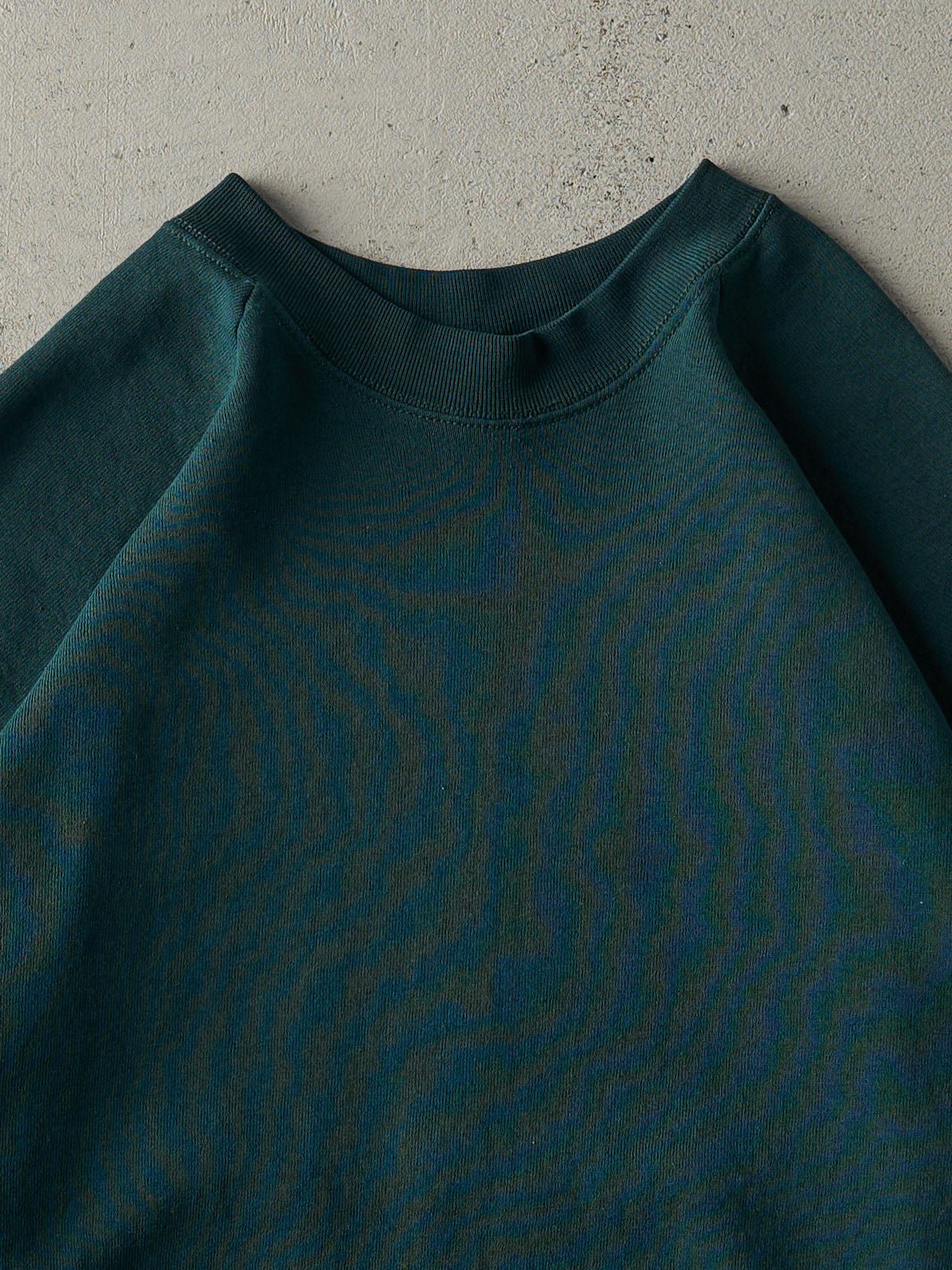 Vintage 90s Forest Green Blank Boxy Crewneck (L)