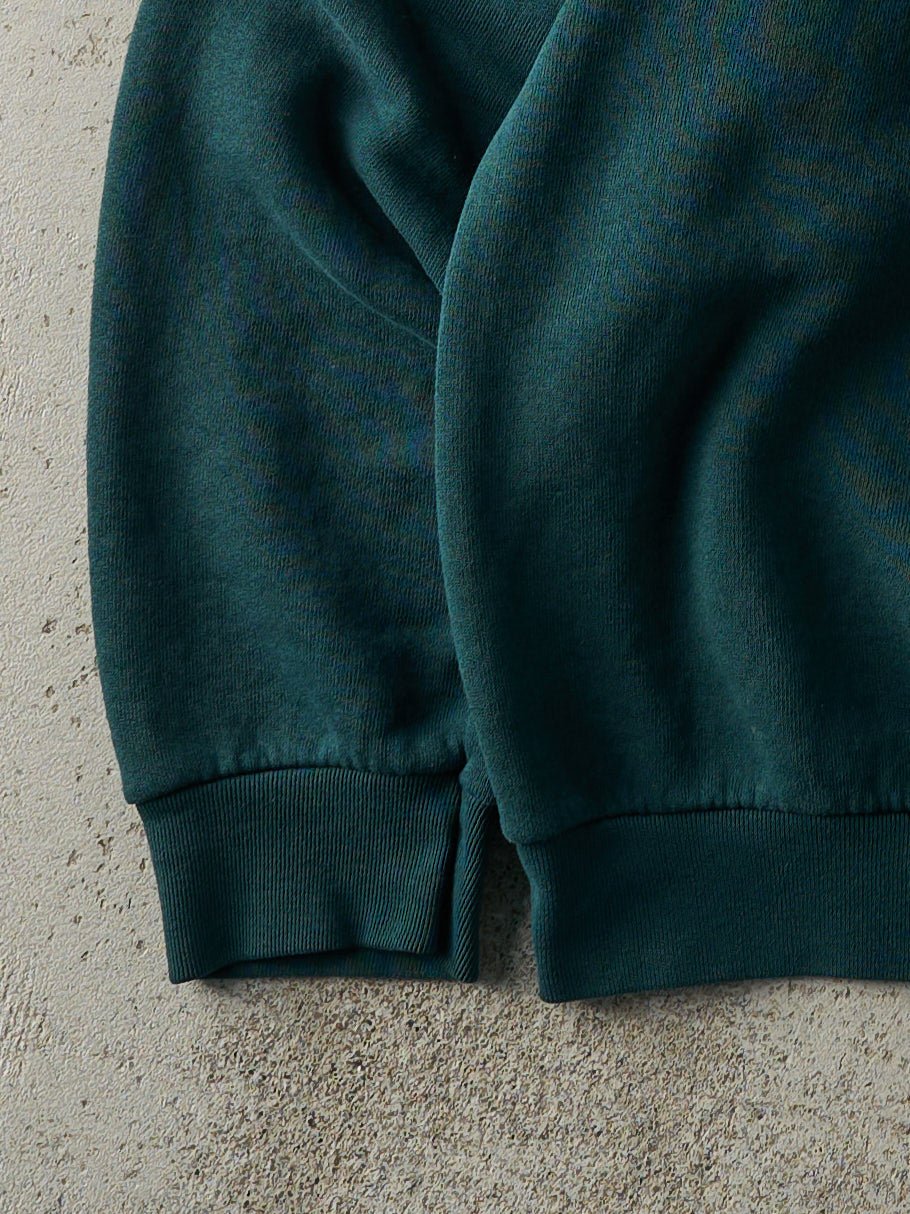Vintage 90s Forest Green Blank Boxy Crewneck (L)
