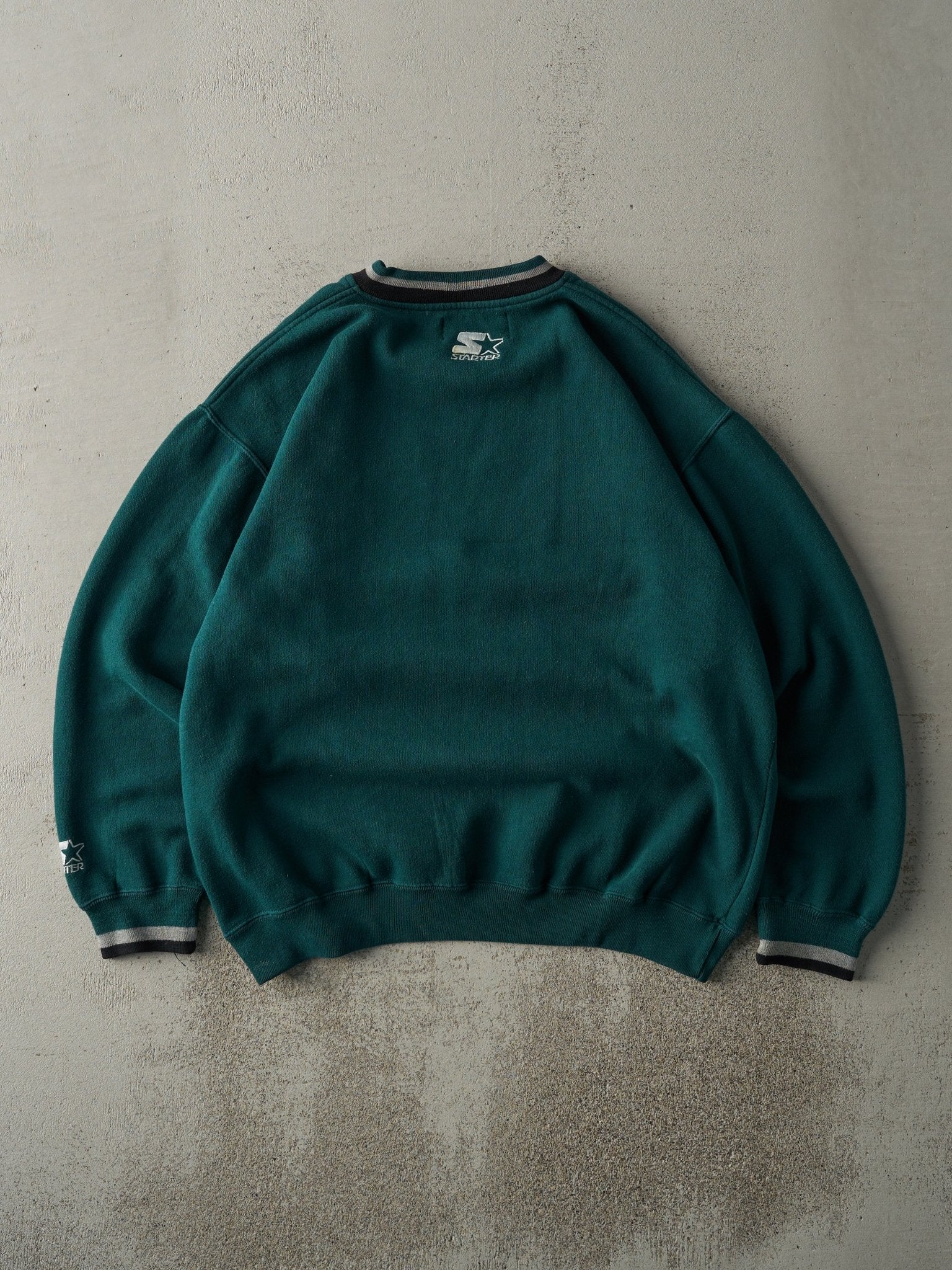 Vintage 90s Green Embroidered Philadelphia Eagles Starter Crewneck (L)