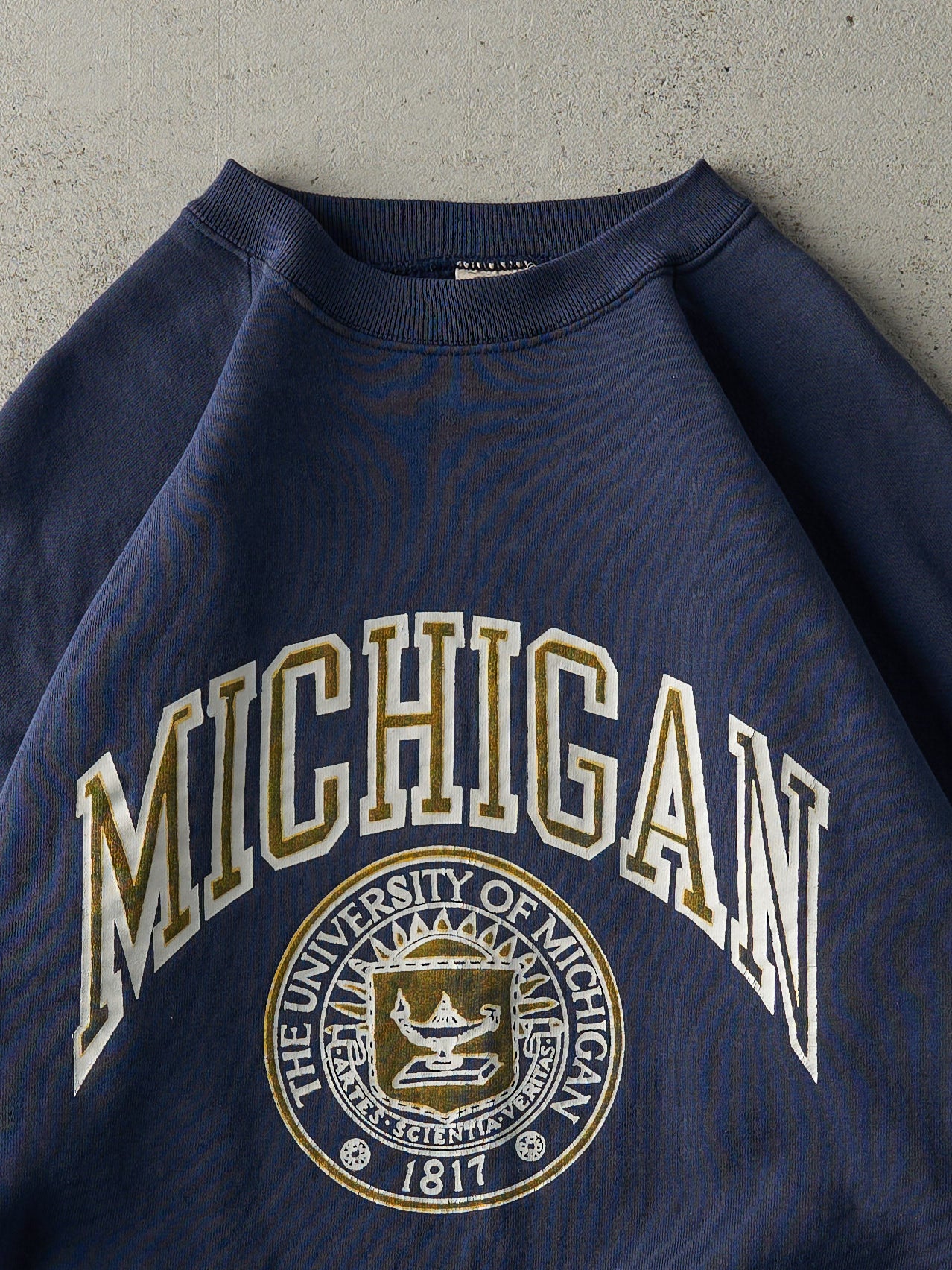 Vintage 80s Navy Blue University of Michigan Crewneck (M)