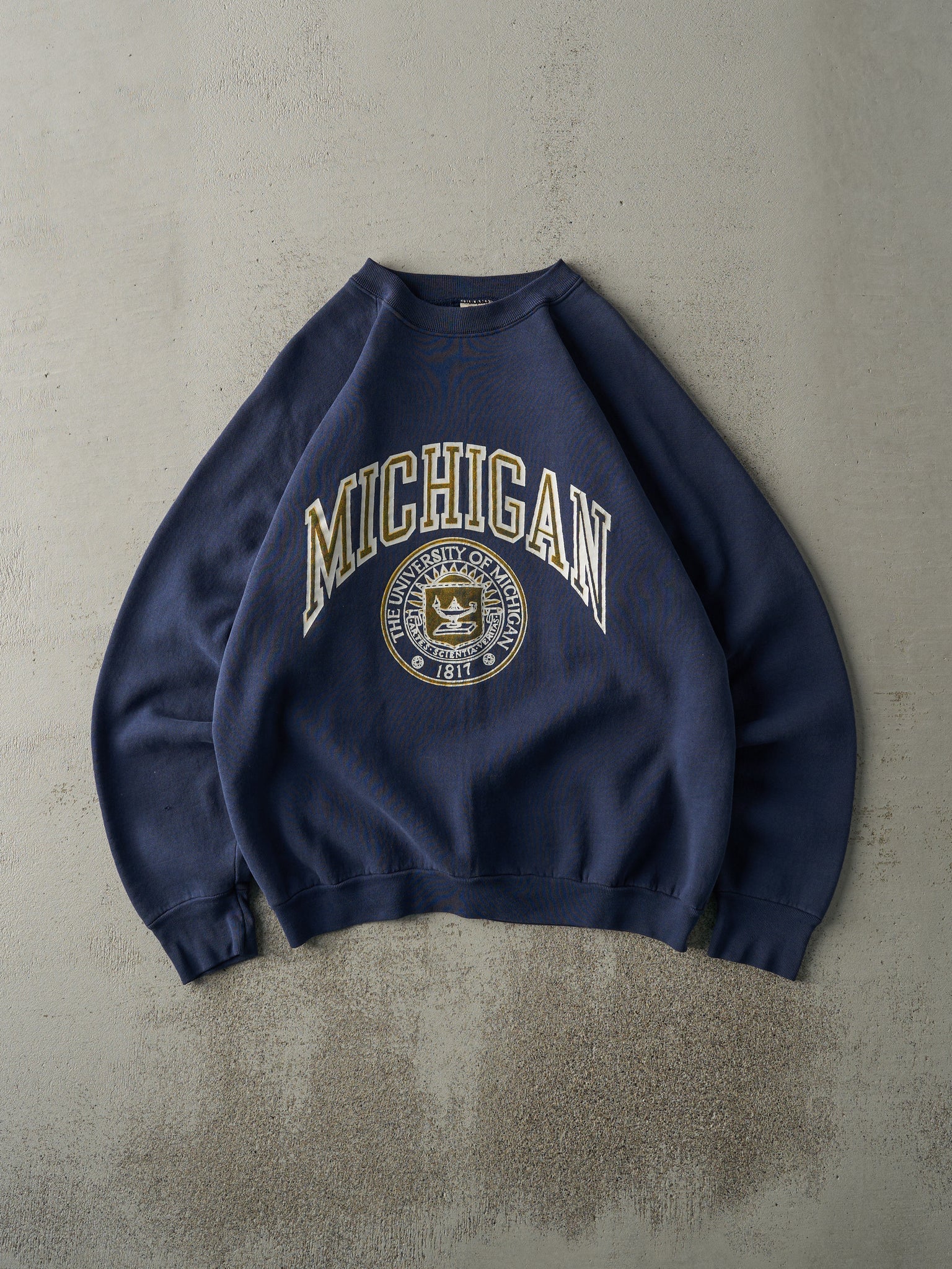 Vintage 80s Navy Blue University of Michigan Crewneck (M)