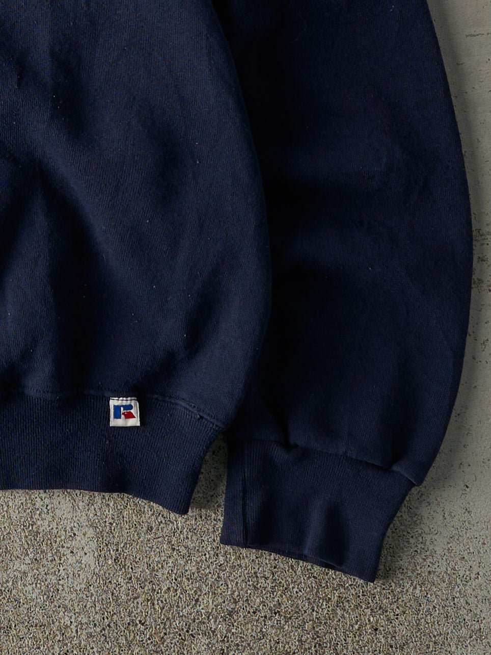 Vintage Y2K Navy Blue Russell Athletic Blank Crewneck (L)