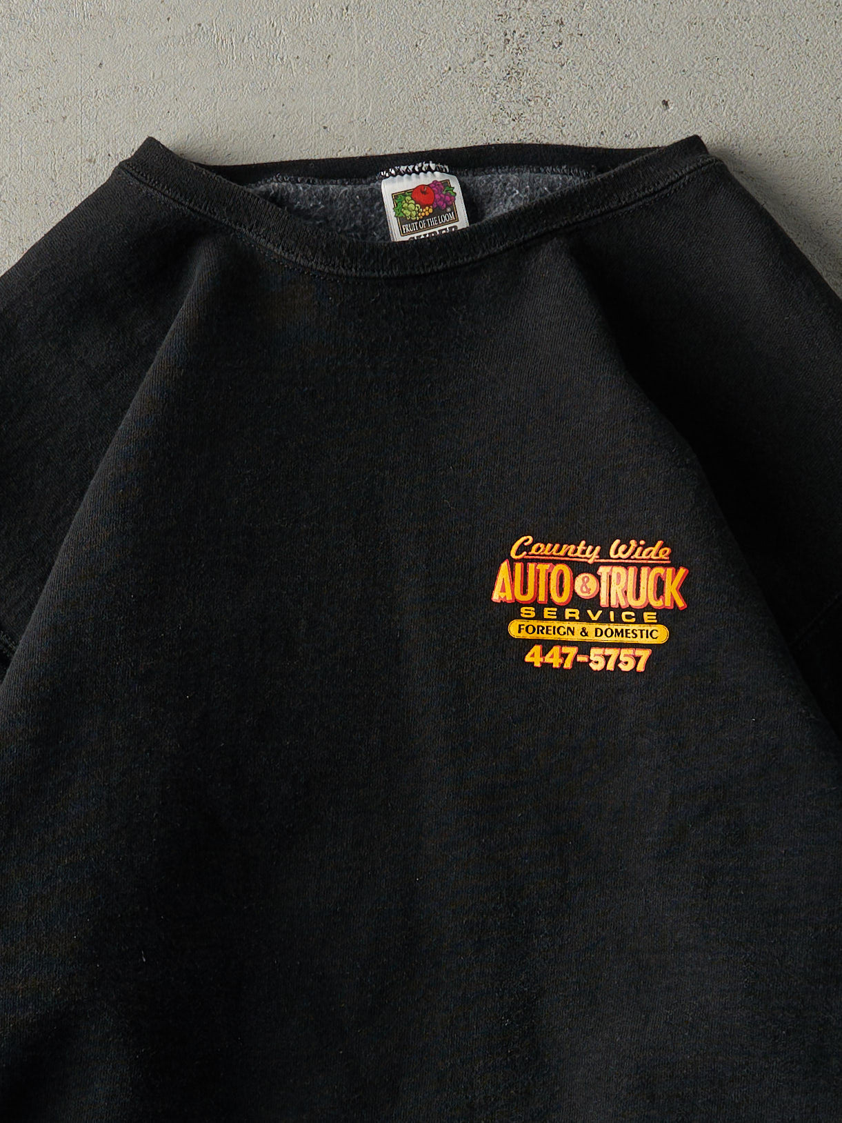 Vintage 90s Black County Wide Auto & Truck Crewneck (L)