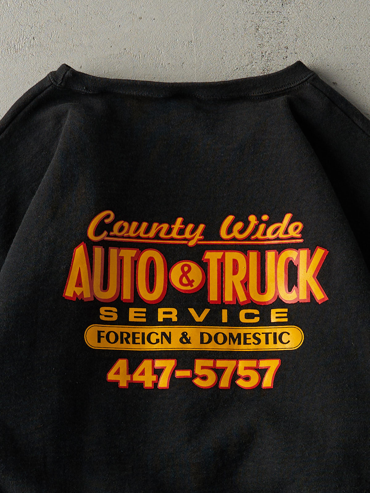 Vintage 90s Black County Wide Auto & Truck Crewneck (L)