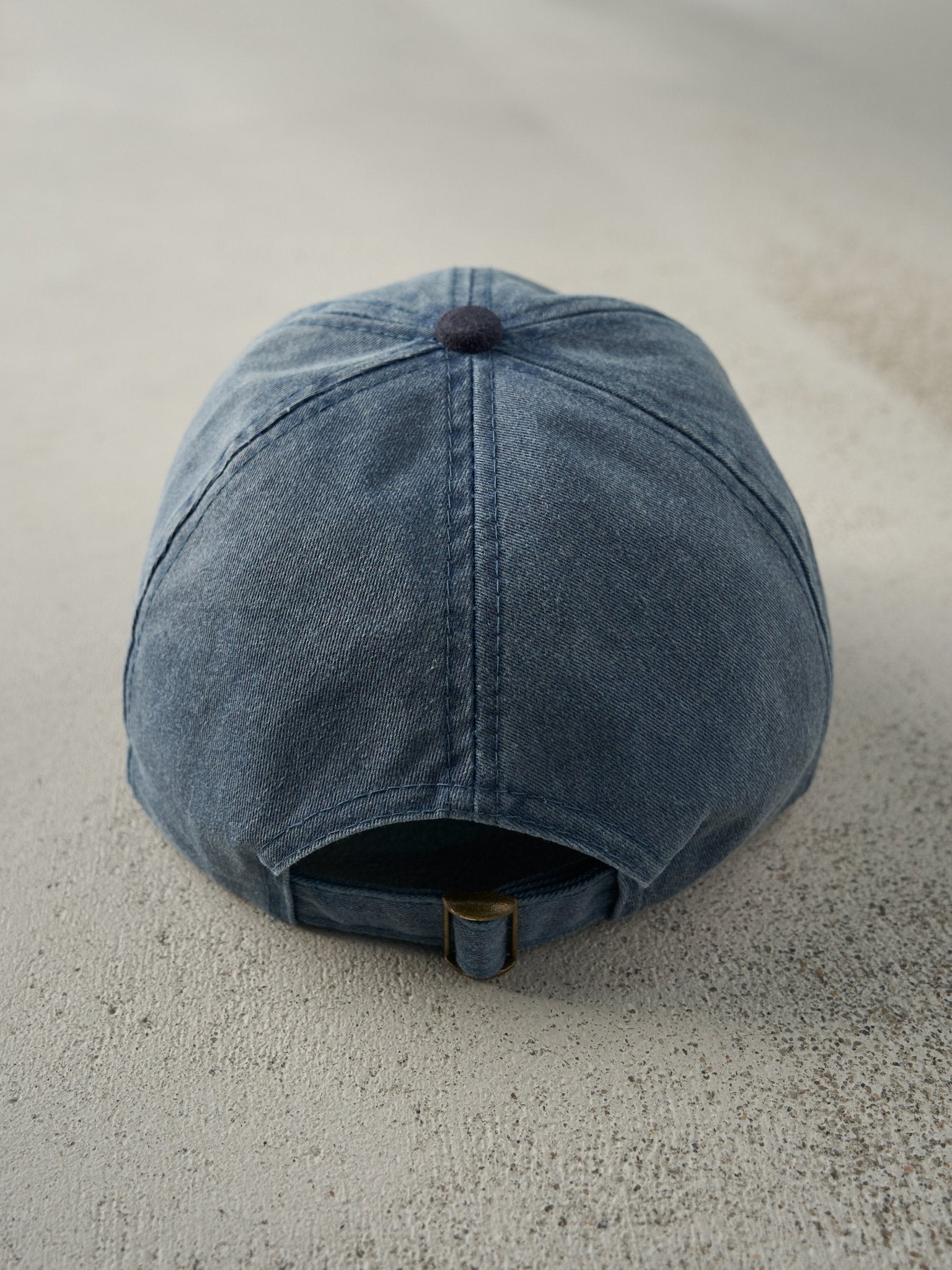 Vintage 90s Blue Two Tone & Suede Embroidered Greely Logo Strapback Hat