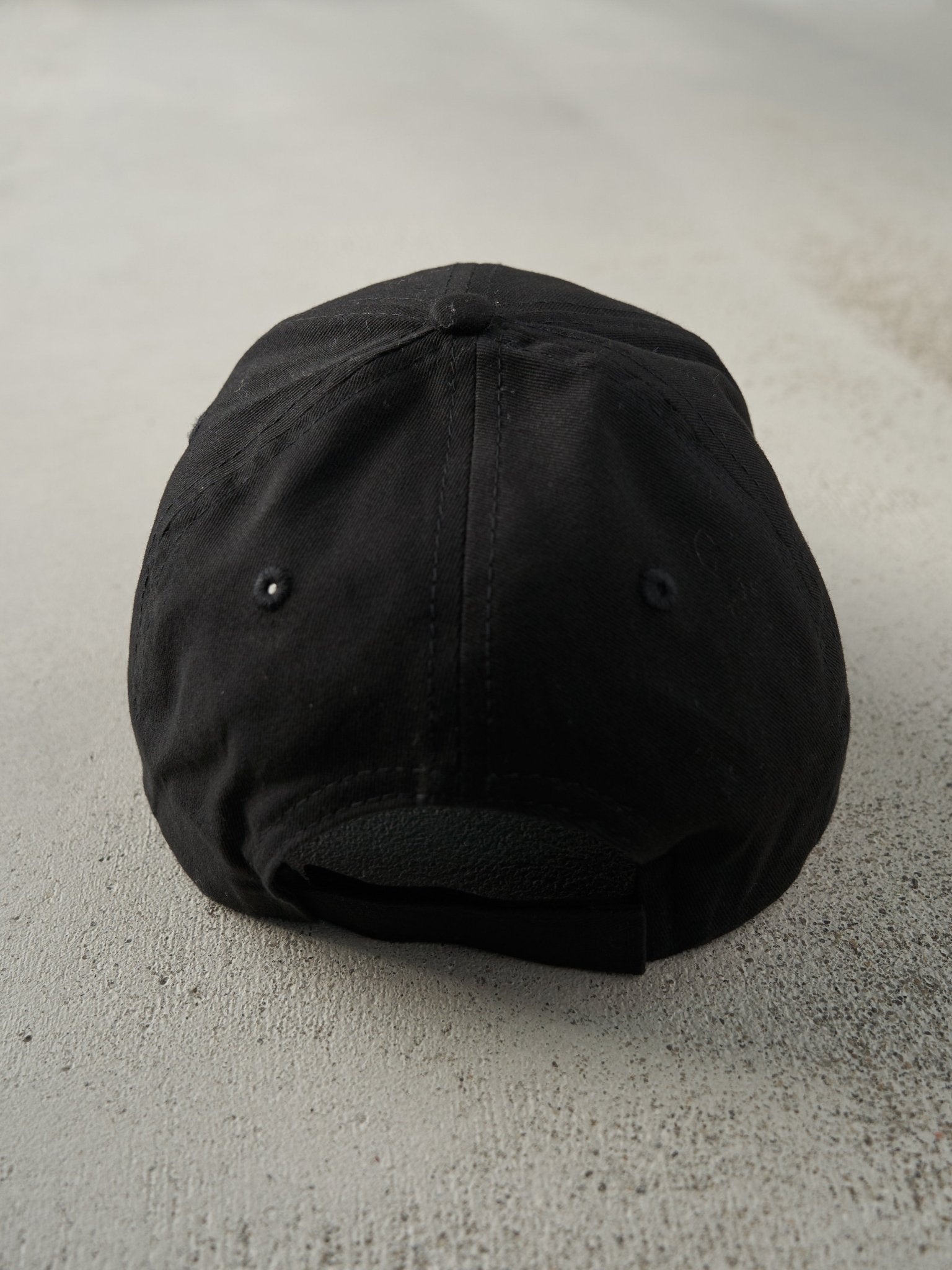 Vintage Y2K Black Continental Embroidered Velcro Hat