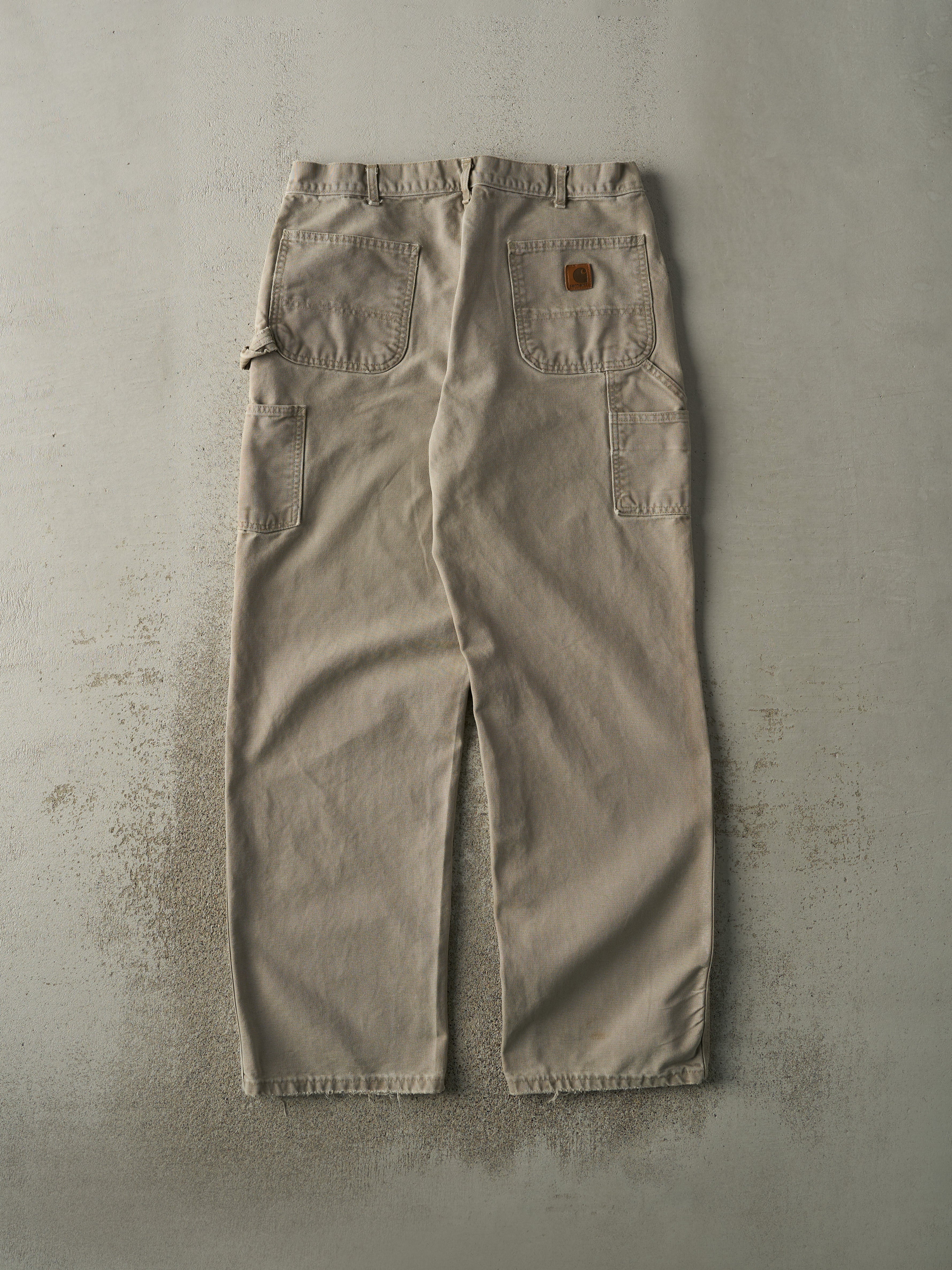 Vintage Y2K Beige Carhartt Carpenter Pants (35.5x32)