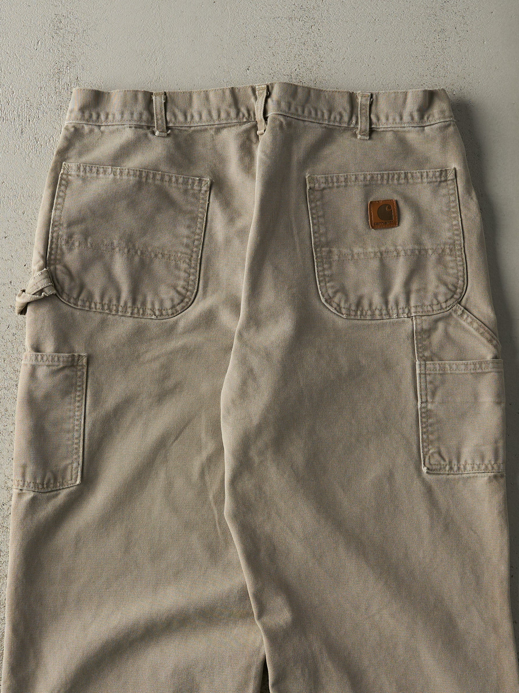 Vintage Y2K Beige Carhartt Carpenter Pants (35.5x32)