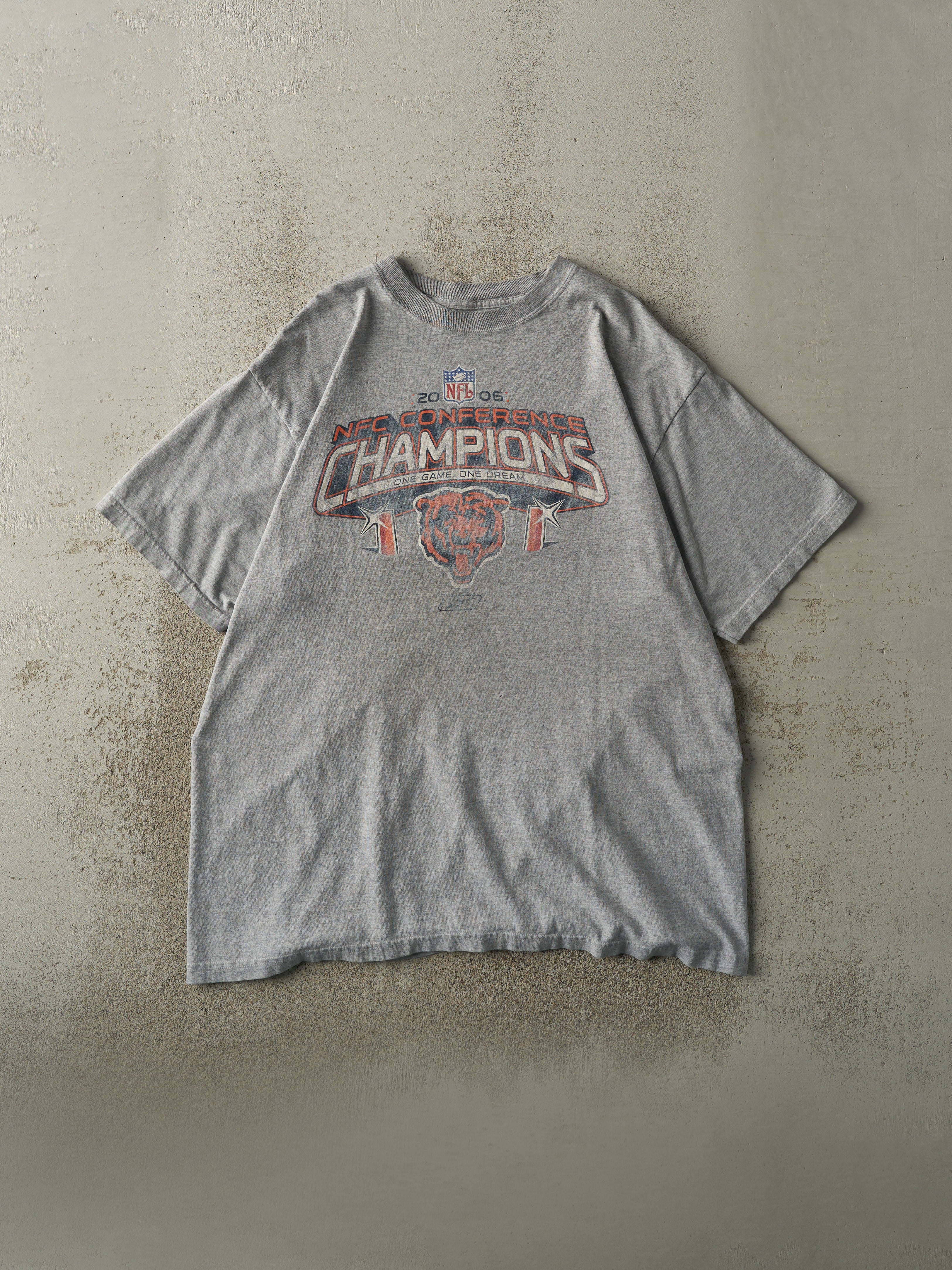 Vintage 06' Grey Chicago Bears NFC Champions Tee (XL)