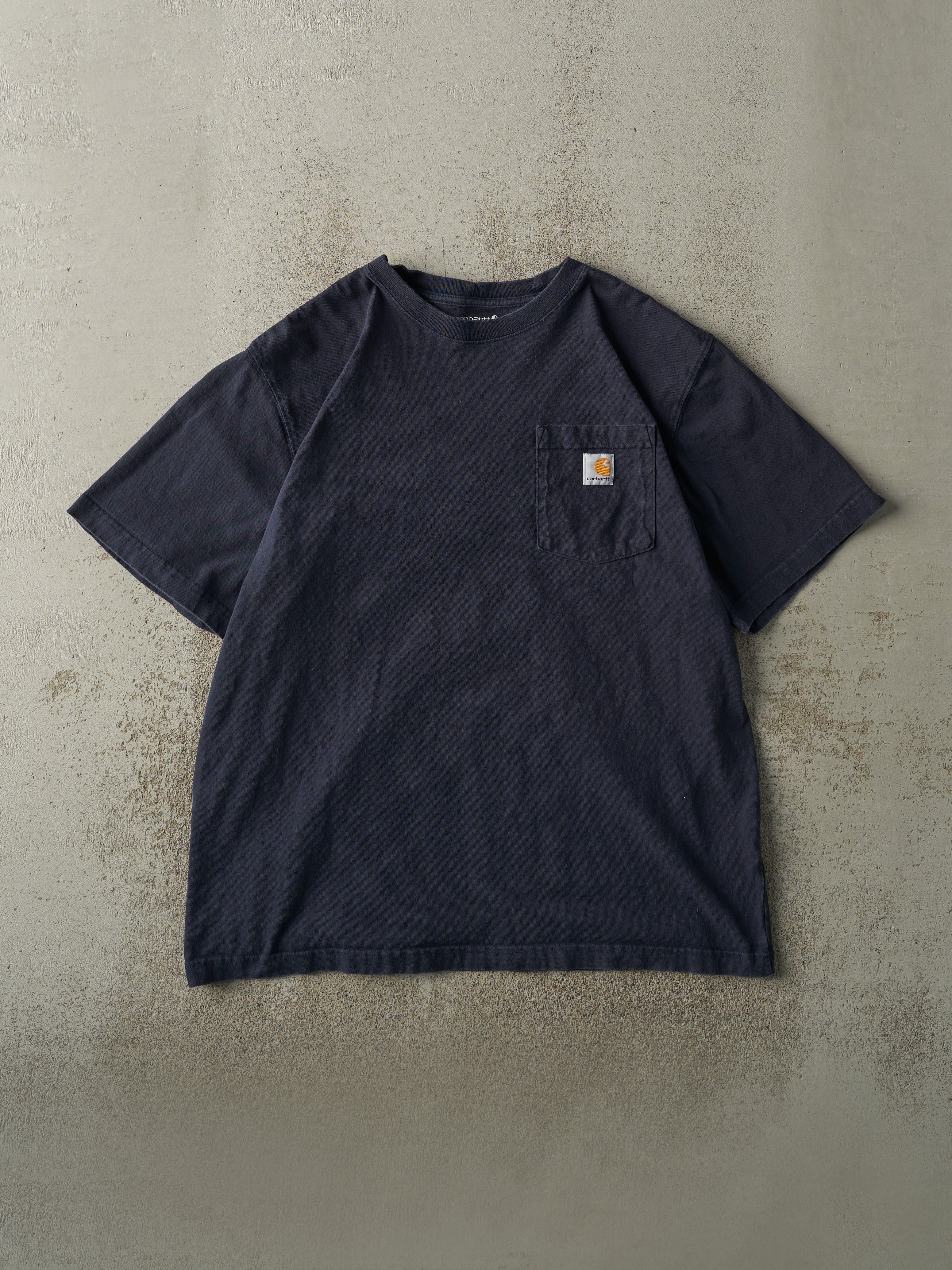 Vintage Y2K Navy Blue Carhartt Pocket Tee (L/XL)