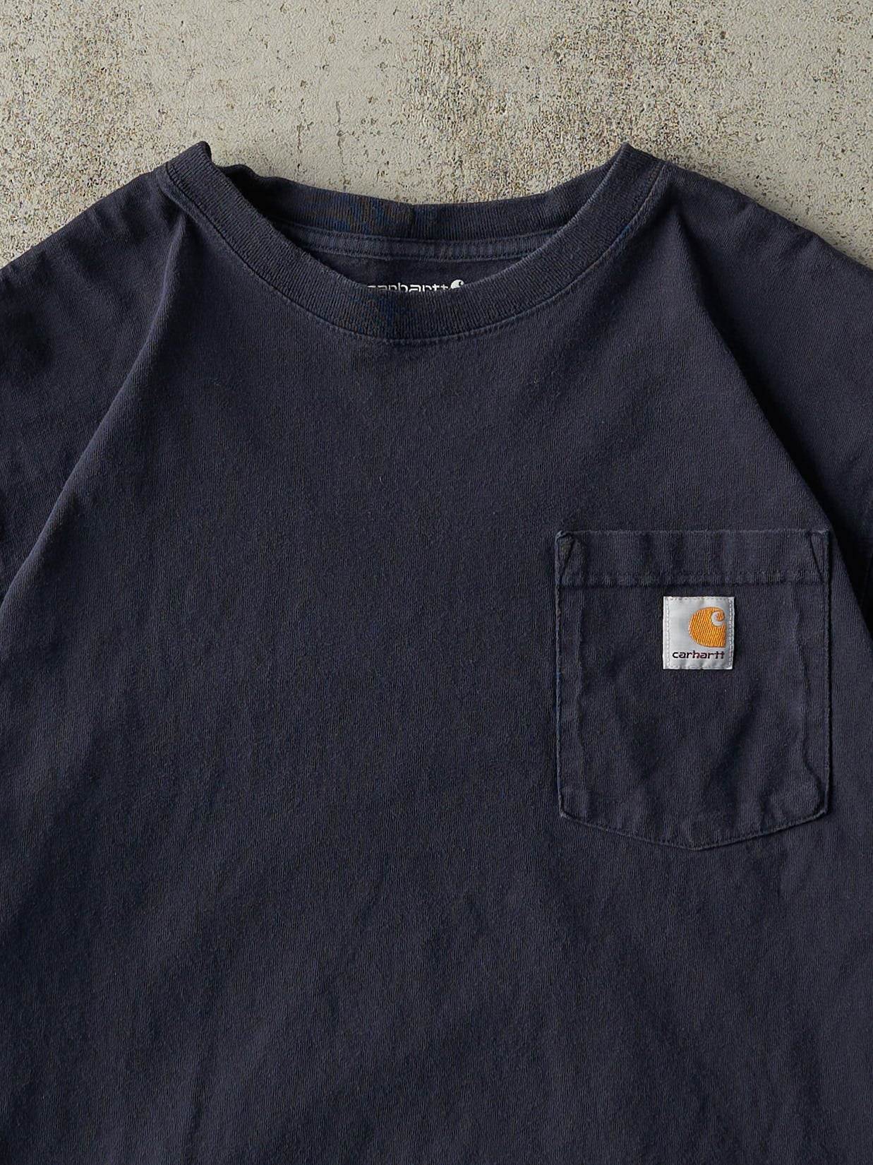 Vintage Y2K Navy Blue Carhartt Pocket Tee (L/XL)