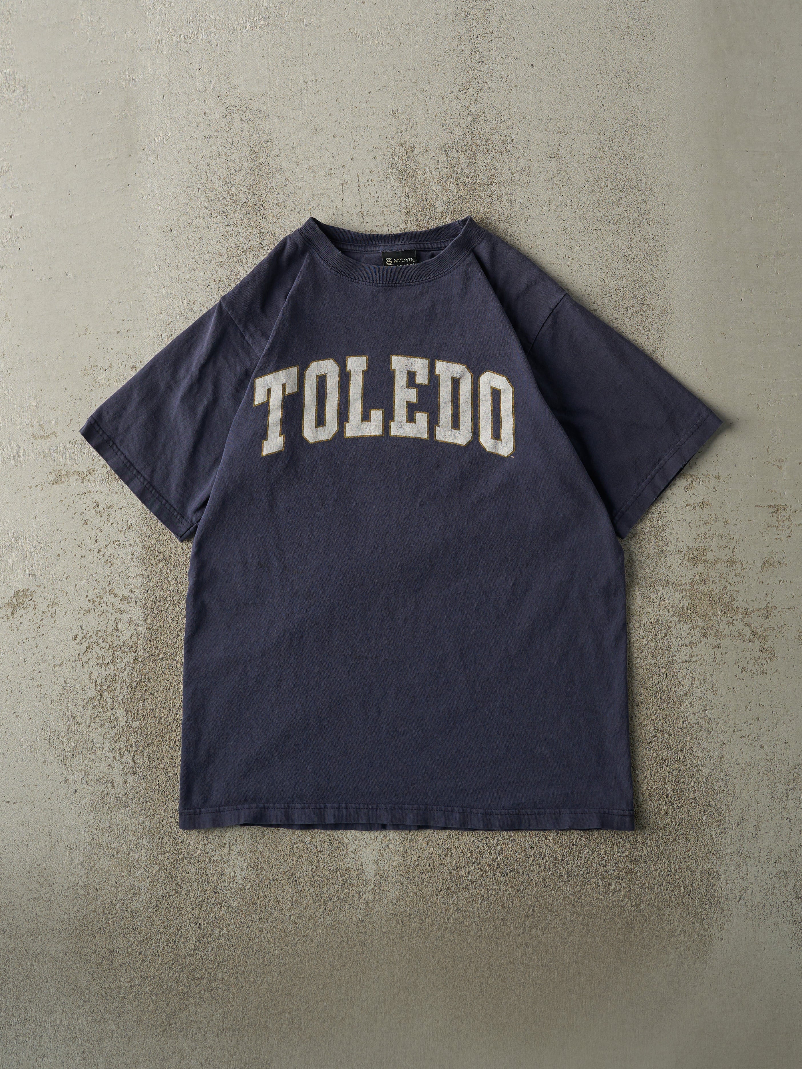 Vintage Y2K Navy Blue University of Toledo Tee (S/M)