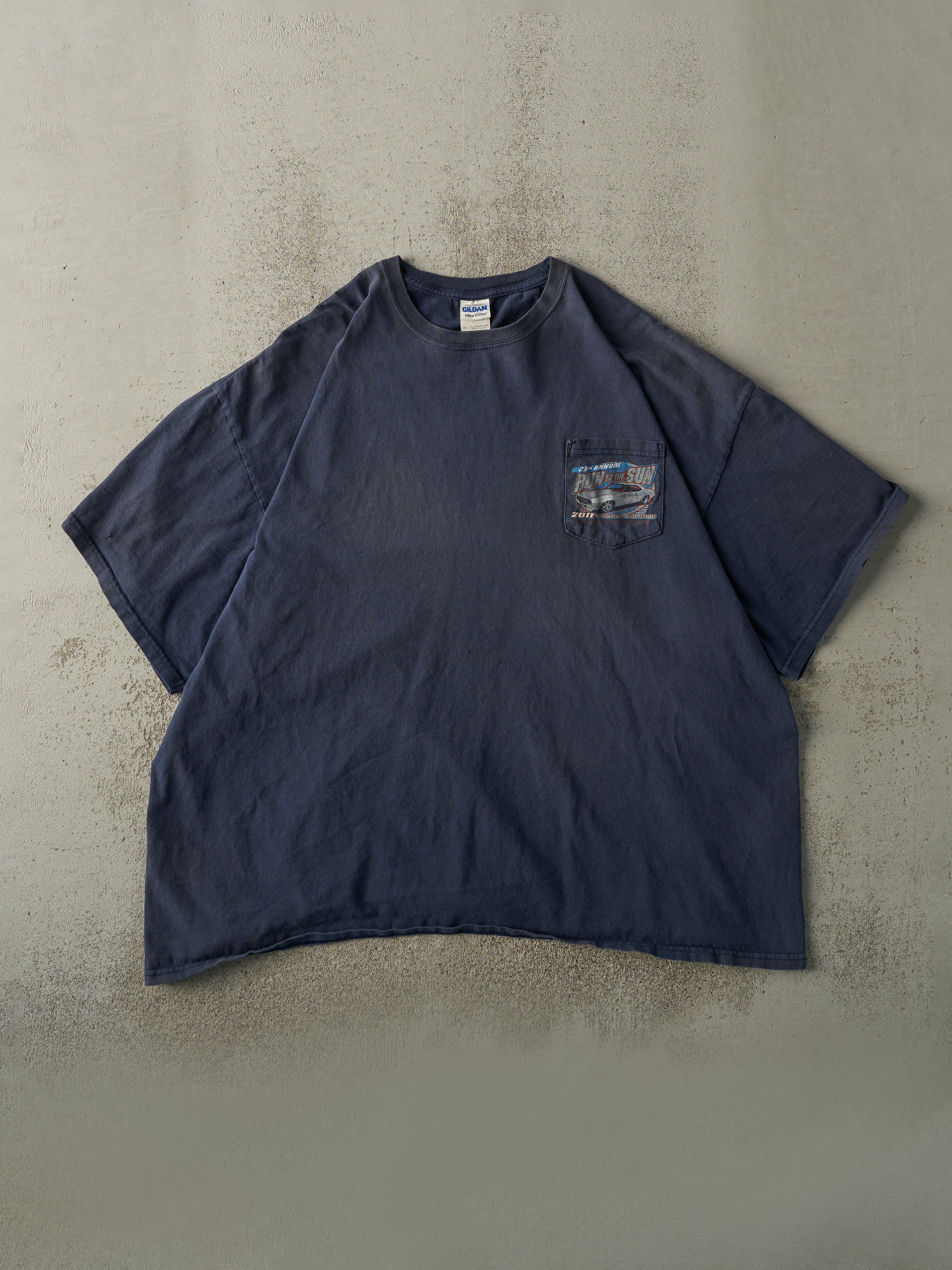 Vintage 11' Navy Blue Run to the Sun Car Show Tee (XXXL)