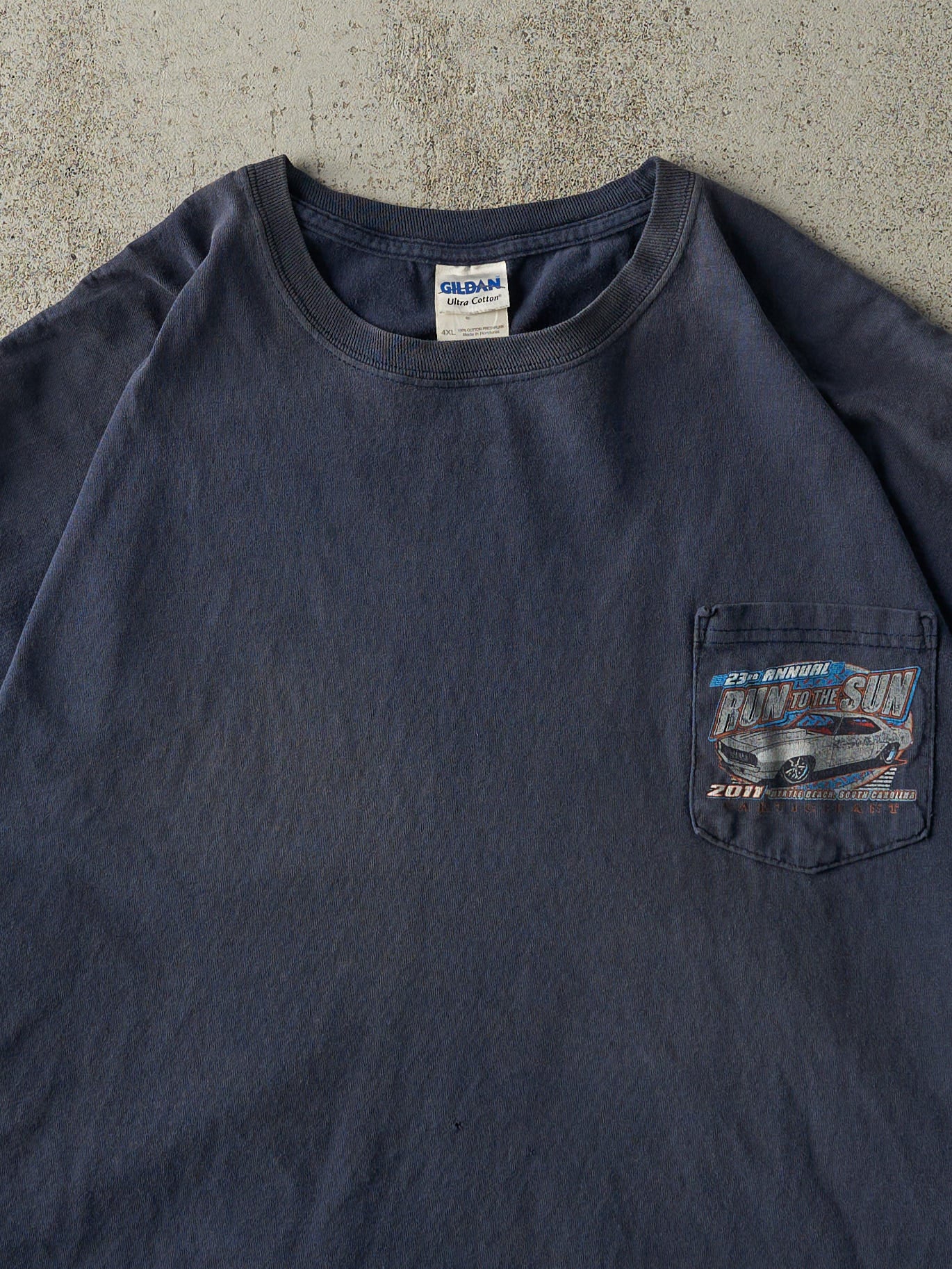 Vintage 11' Navy Blue Run to the Sun Car Show Tee (XXXL)