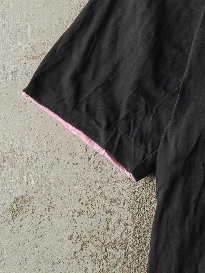 Vintage 90s Black & Pink Double Neck Tour De France Tee (M)