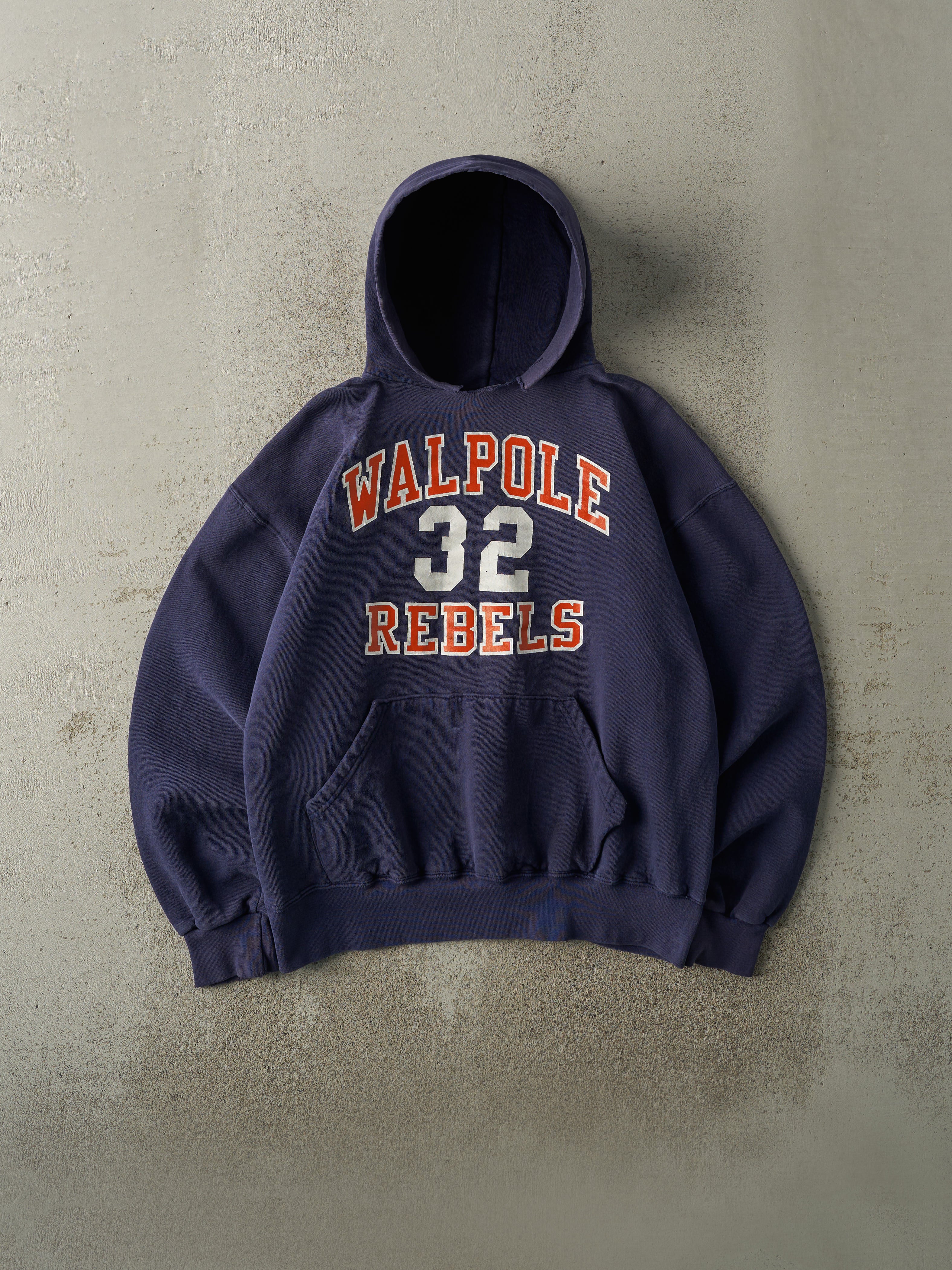 Vintage 90s Navy Blue Walpole Rebels Hoodie (M)