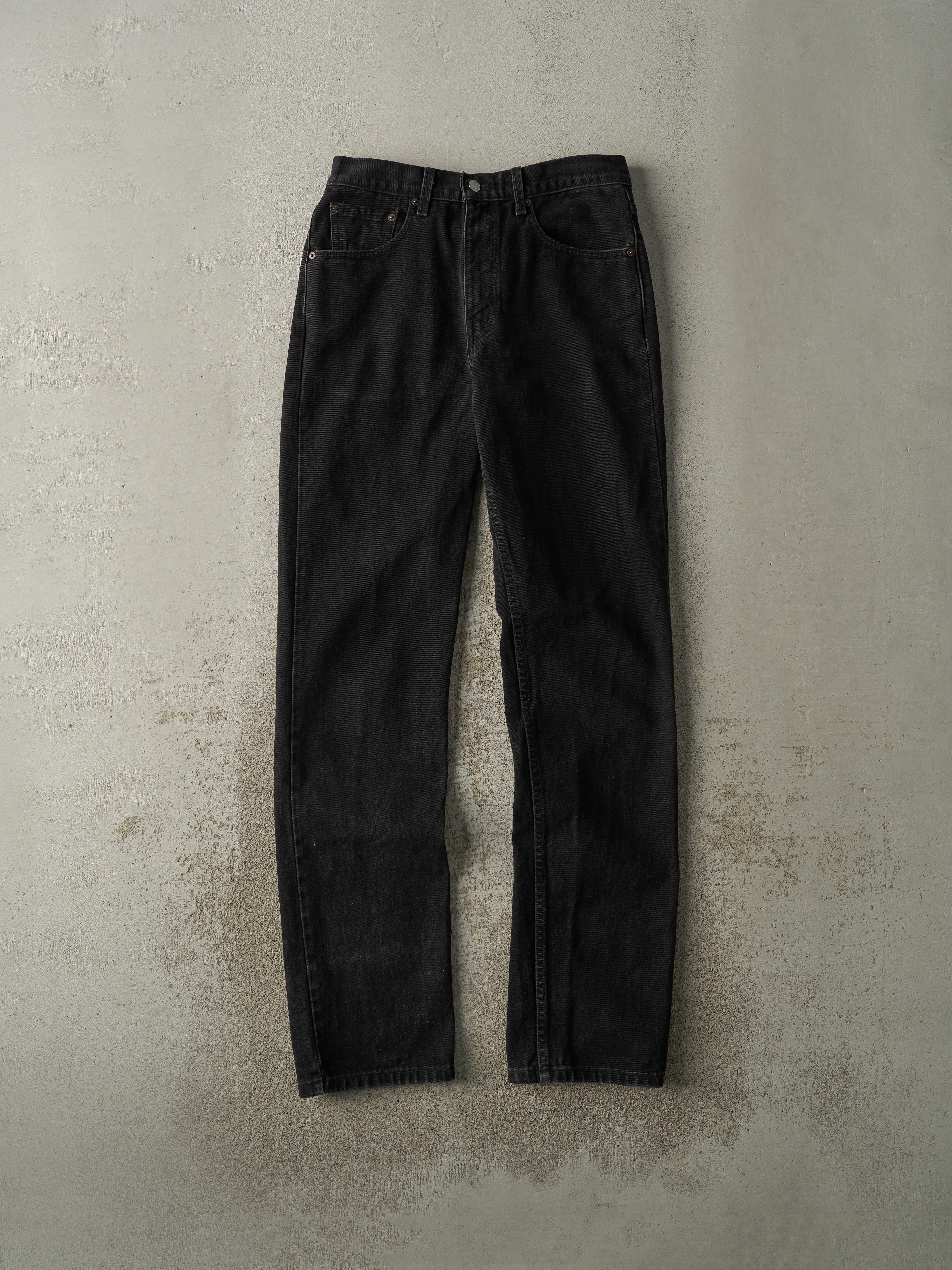 Vintage 90s Black Levi's 516 Slim Fit Straight Leg Denim Pants (31x36)
