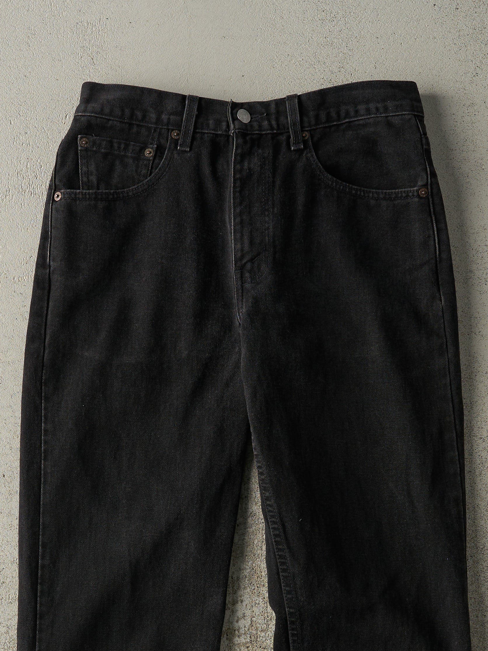 Vintage 90s Black Levi's 516 Slim Fit Straight Leg Denim Pants (31x36)