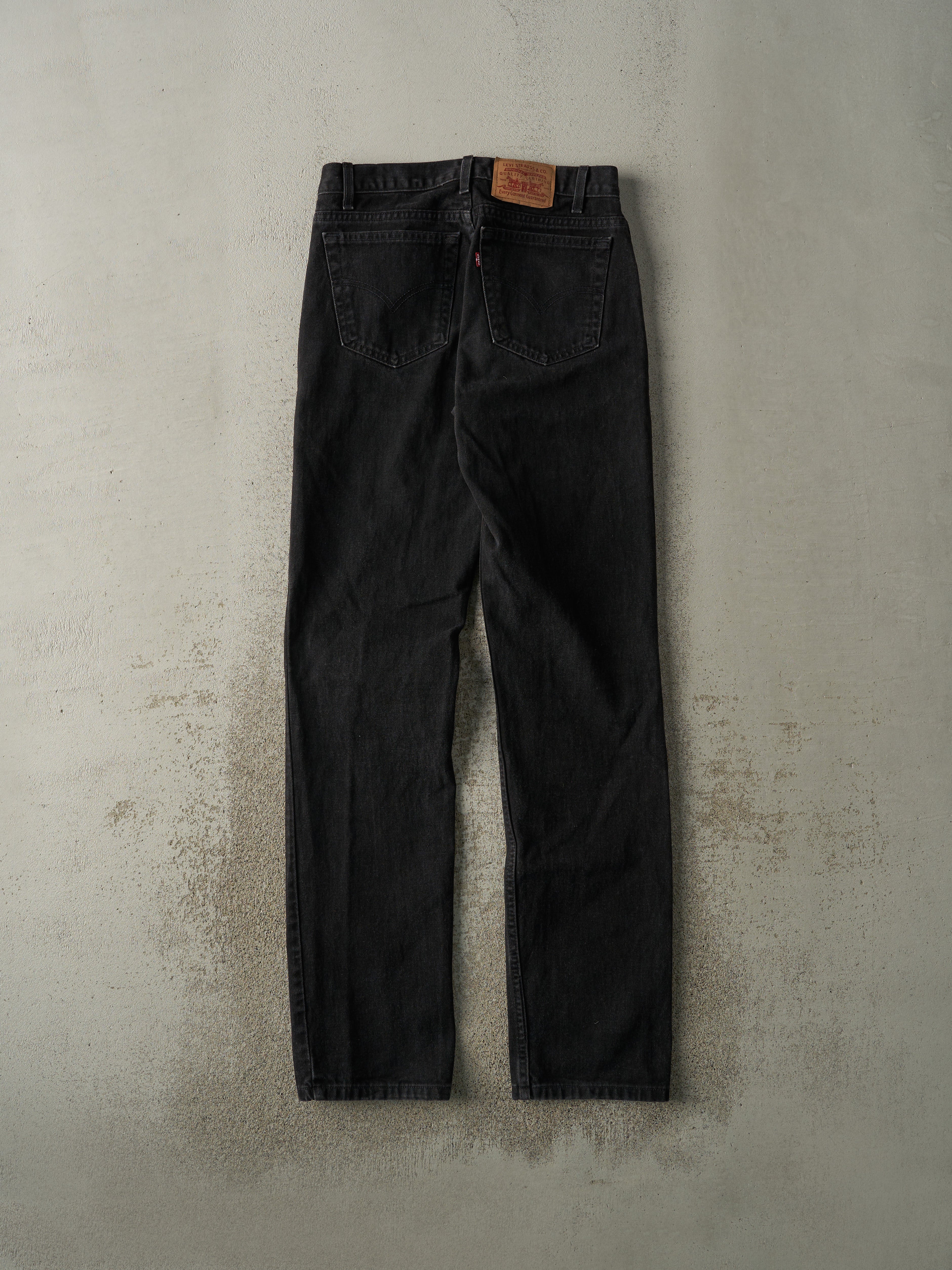Vintage 90s Black Levi's 516 Slim Fit Straight Leg Denim Pants (31x36)