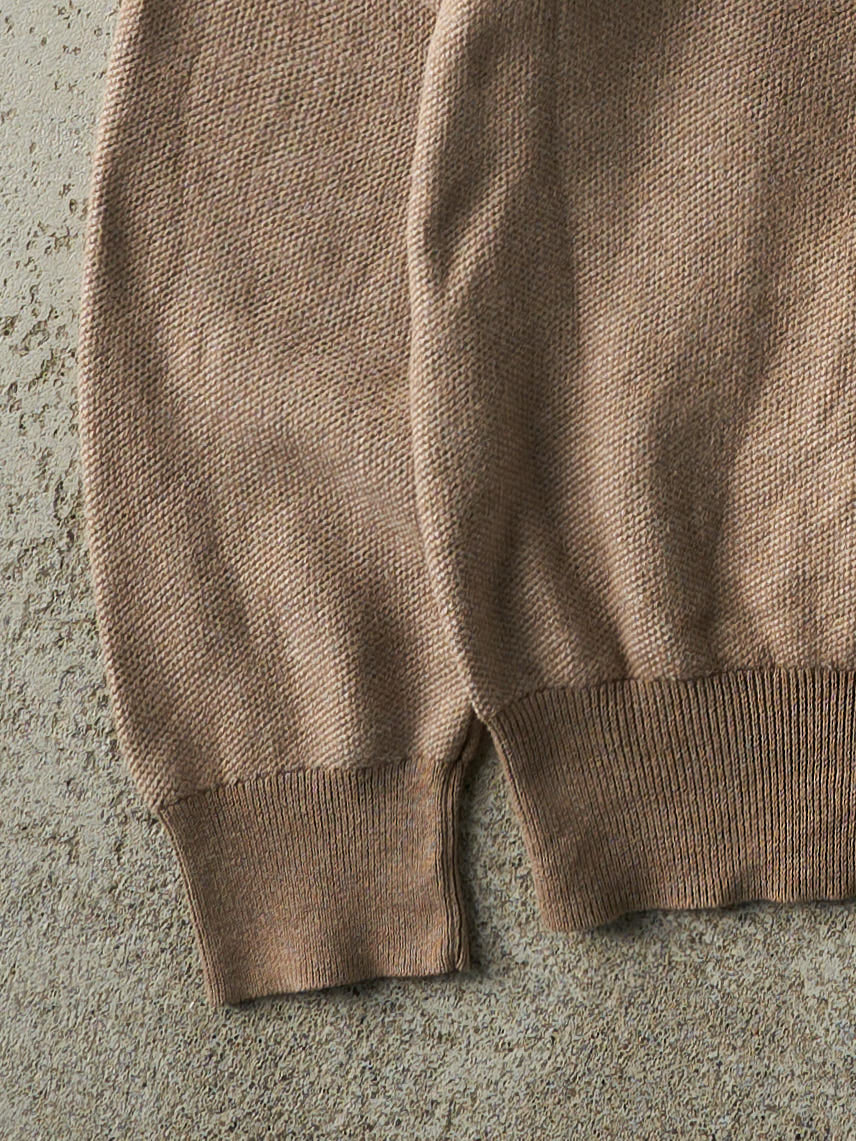 Vintage Y2K Brown Ralph Lauren Quarter Zip Knit (M/L)