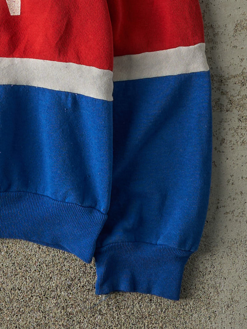 Vintage 88' Blue, Red & White US Open Quarter Button Sweater (M)