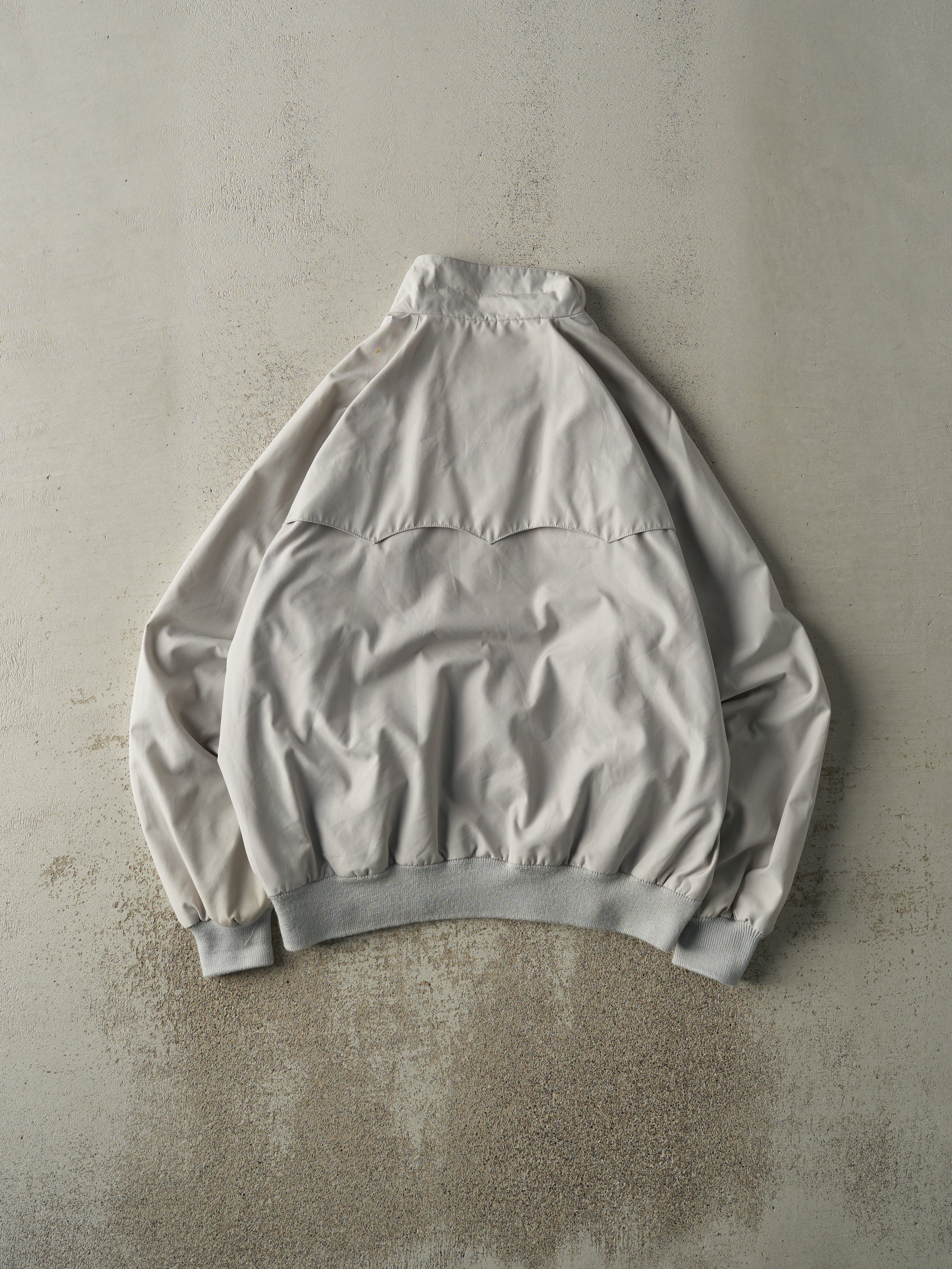 Vintage 90s Grey Lands End Harrington Jacket (L/XL)