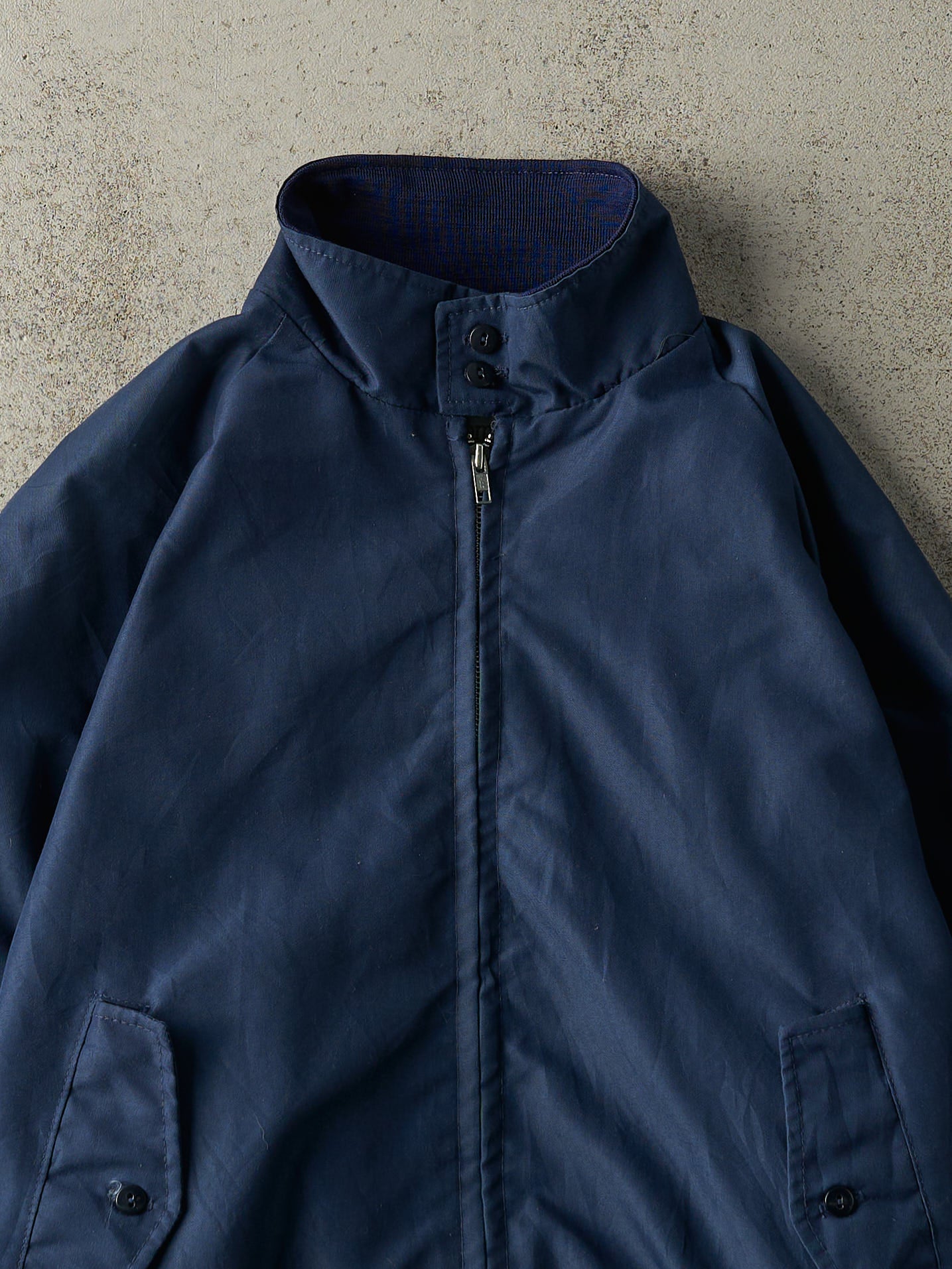 Vintage 80s Navy Blue Harrington Jacket (M/L)