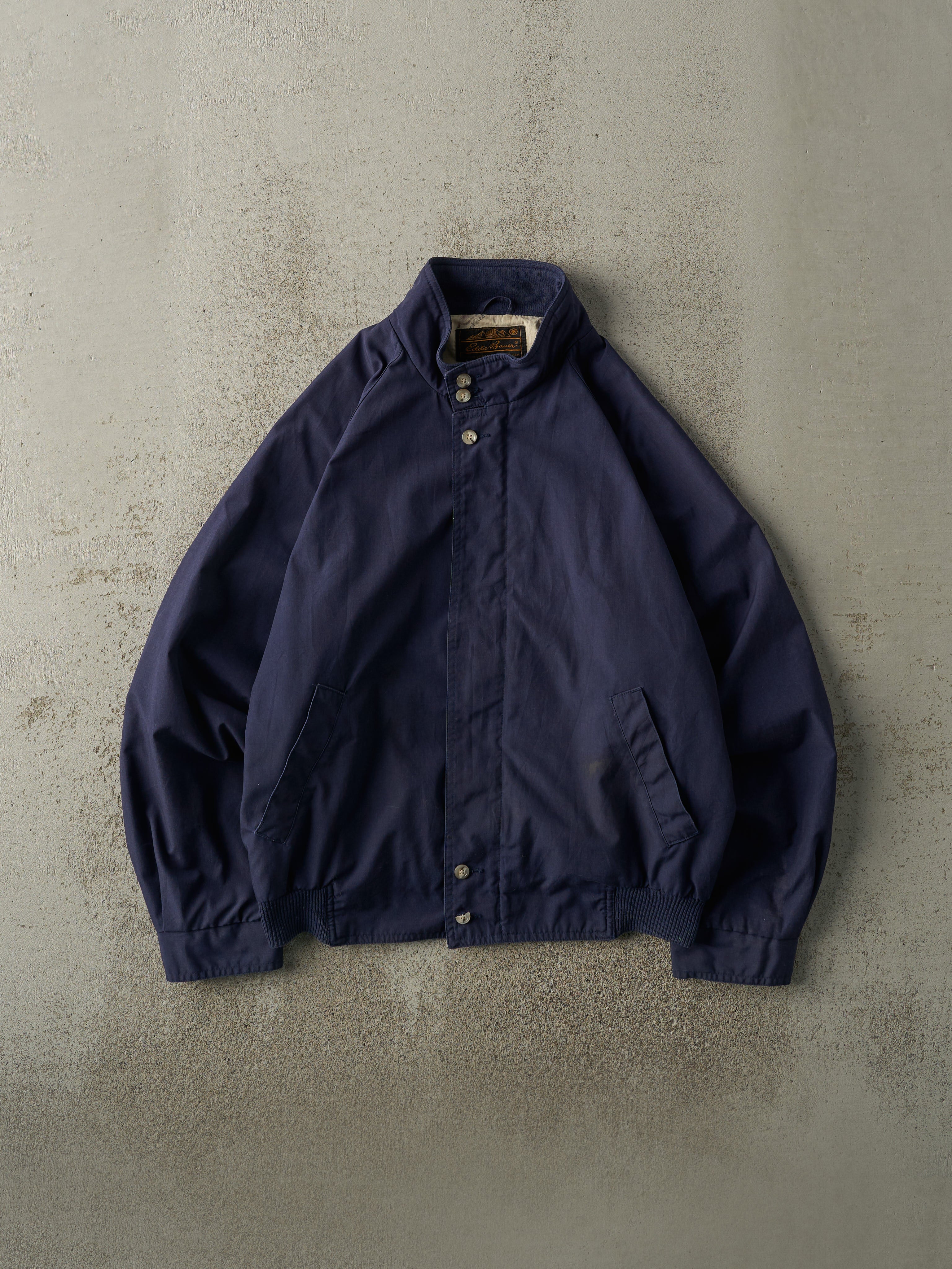 Vintage 90s Navy Blue Eddie Bauer Harrington Jacket (S/M)