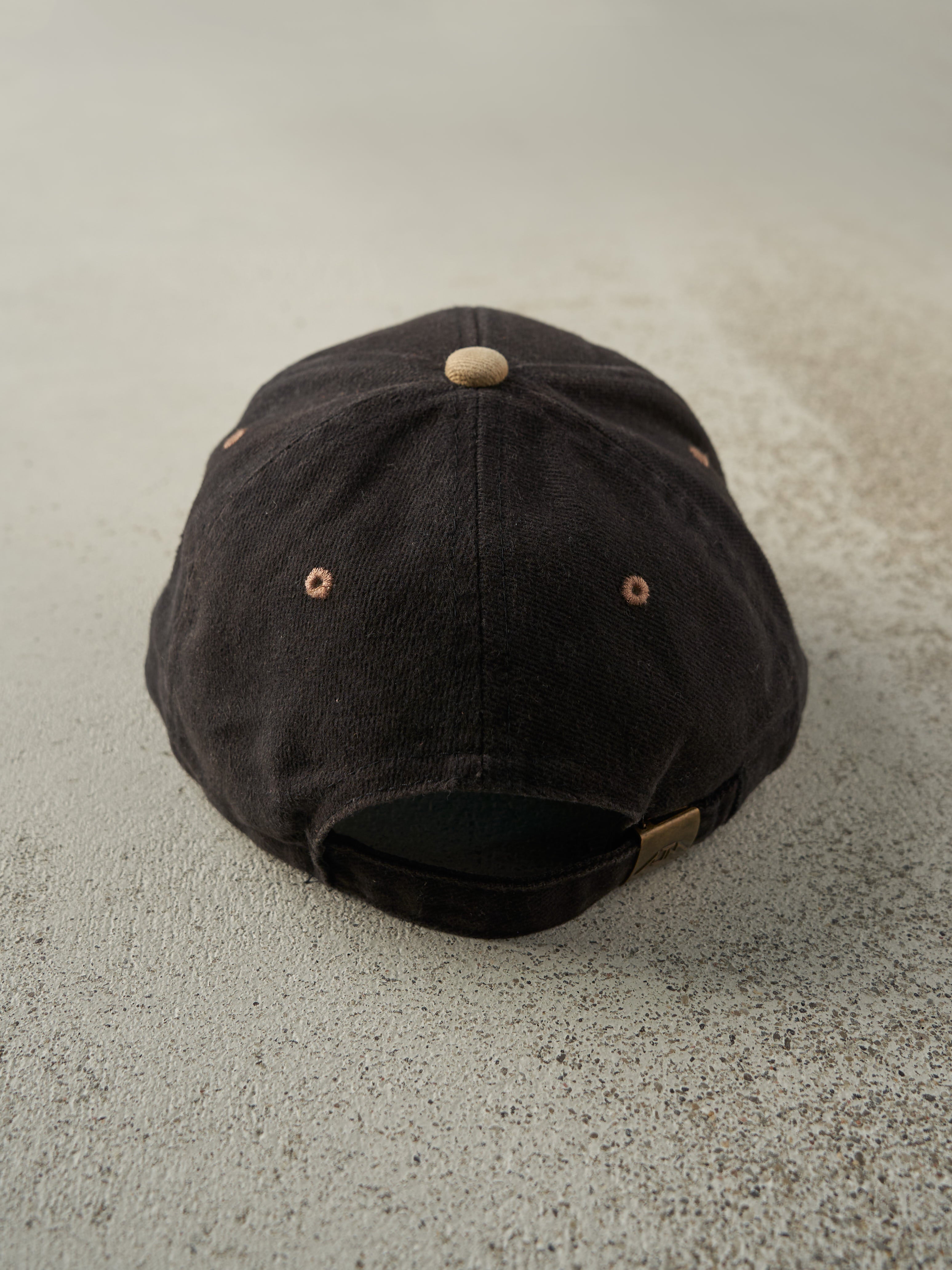 Vintage 04' Black & Beige Livingstone X-Country Embroidered Two Tone Strapback