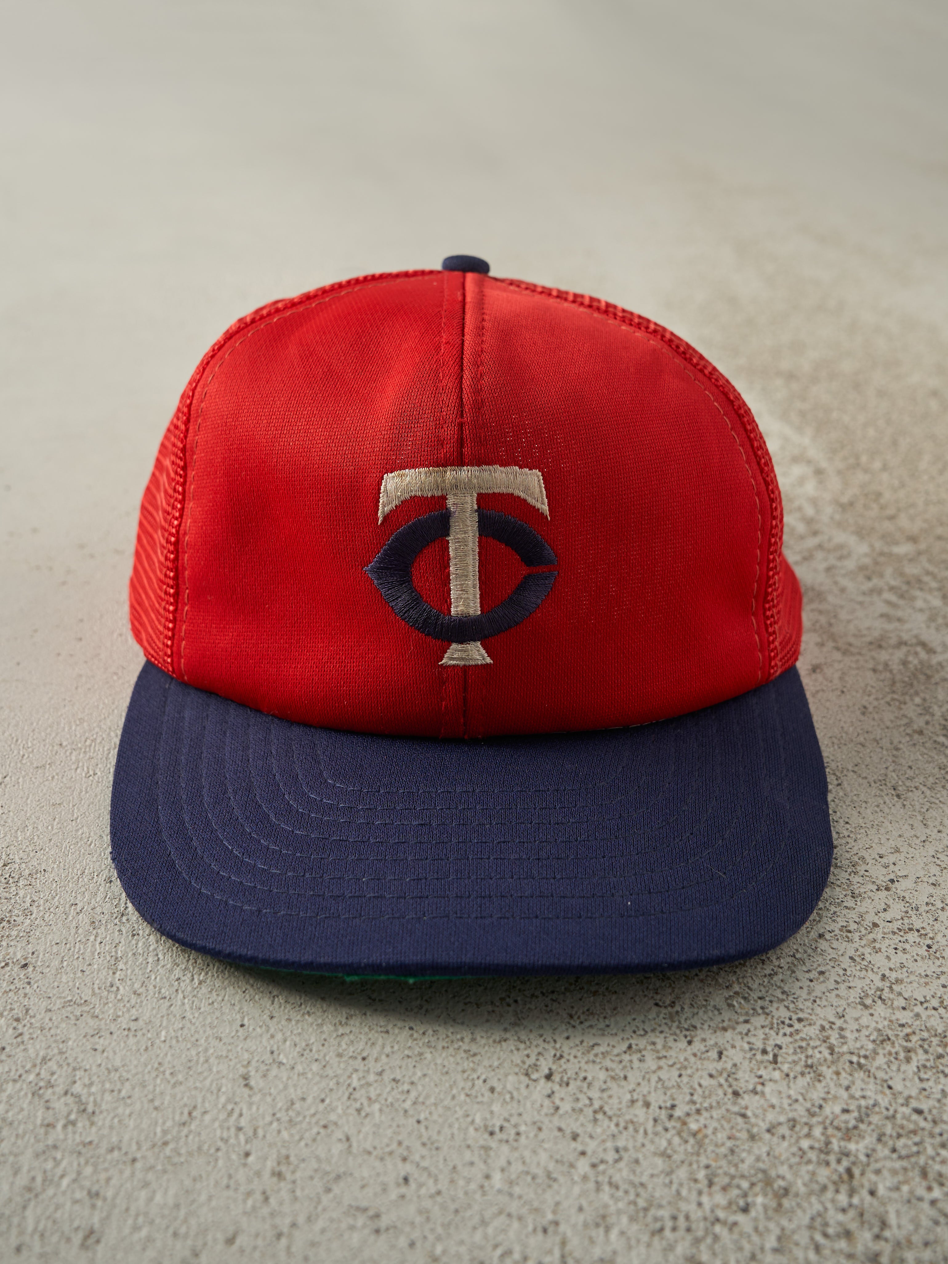 Vintage 80s Red & Navy Minnesota Twins Two Tone Trucker Hat